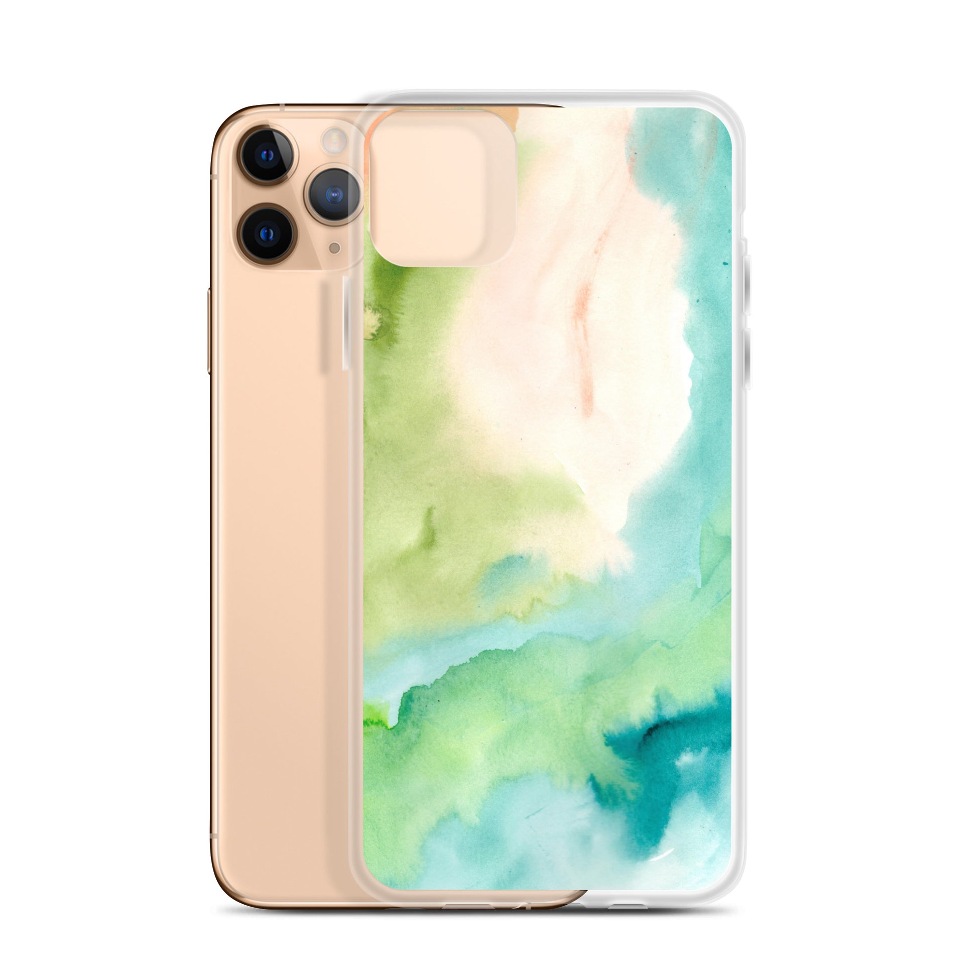 Soft Green Clear Case for iPhone® - Aquamarine Design - Artistic Gifts for Women - Art by Artist Tania Herrera from Aquamarine Design Studio