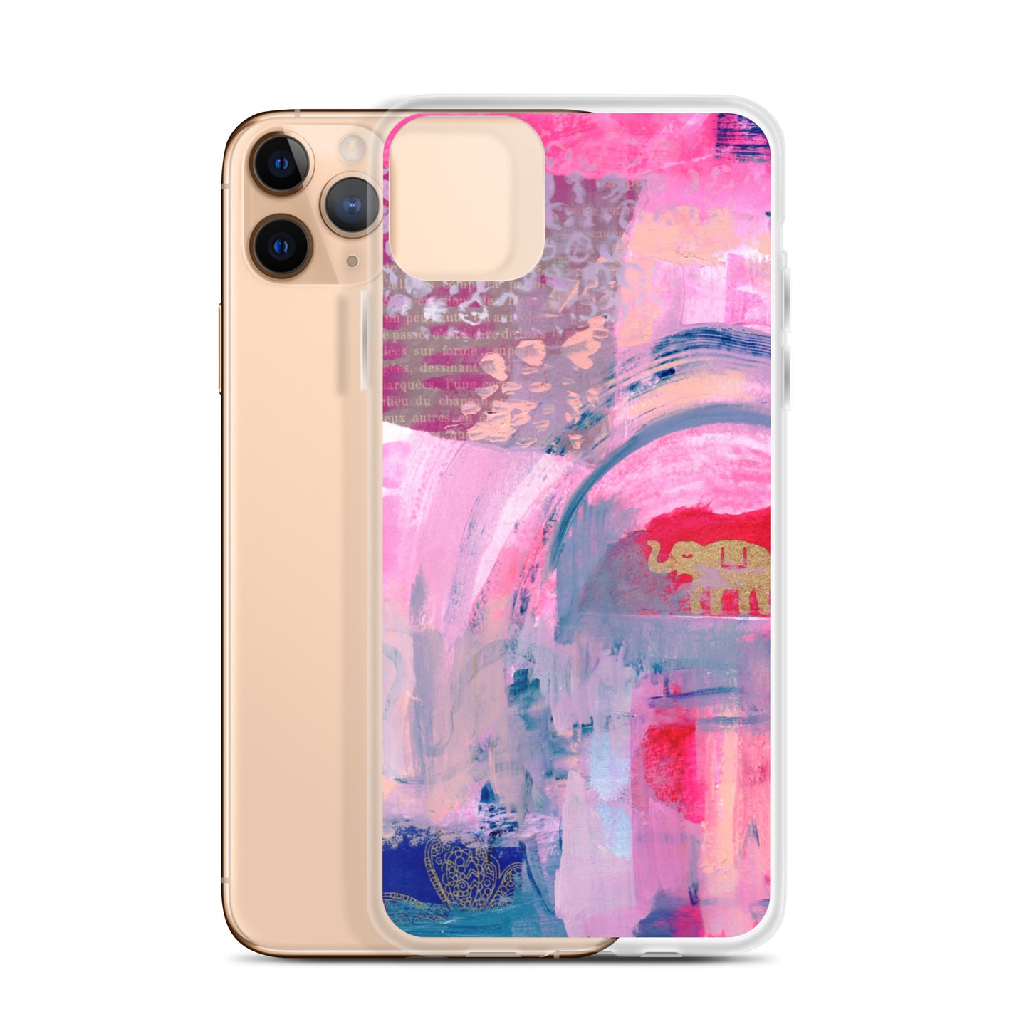 Collage Design Clear Case for iPhone® - Aquamarine Design - Artistic Gifts for Women - Art by Artist Tania Herrera from Aquamarine Design Studio