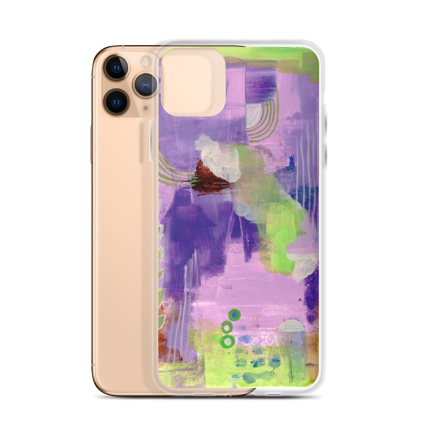 Purple Abstract I Clear Case for iPhone® - Aquamarine Design - Artistic Gifts for Women - Art by Artist Tania Herrera from Aquamarine Design Studio