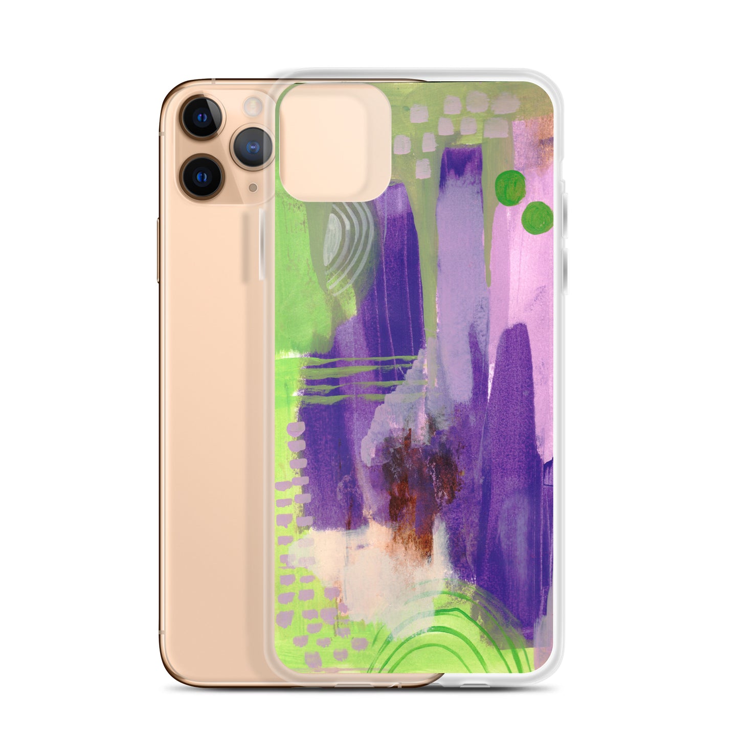 Purple Abstract II Clear Case for iPhone® - Aquamarine Design - Artistic Gifts for Women - Art by Artist Tania Herrera from Aquamarine Design Studio