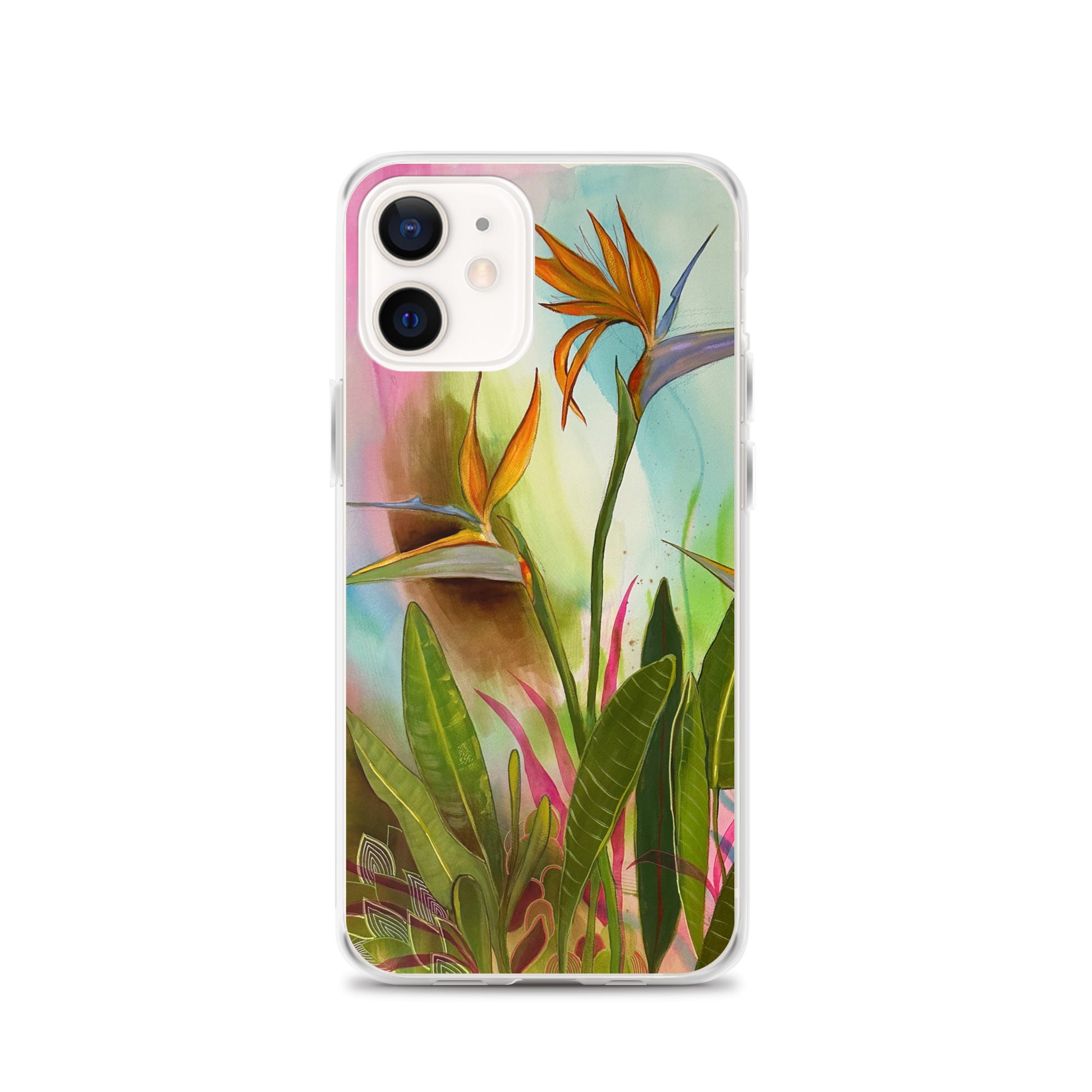 Birds in Paradise Clear Case for iPhone® - Aquamarine Design - Artistic Gifts for Women - Art by Artist Tania Herrera from Aquamarine Design Studio