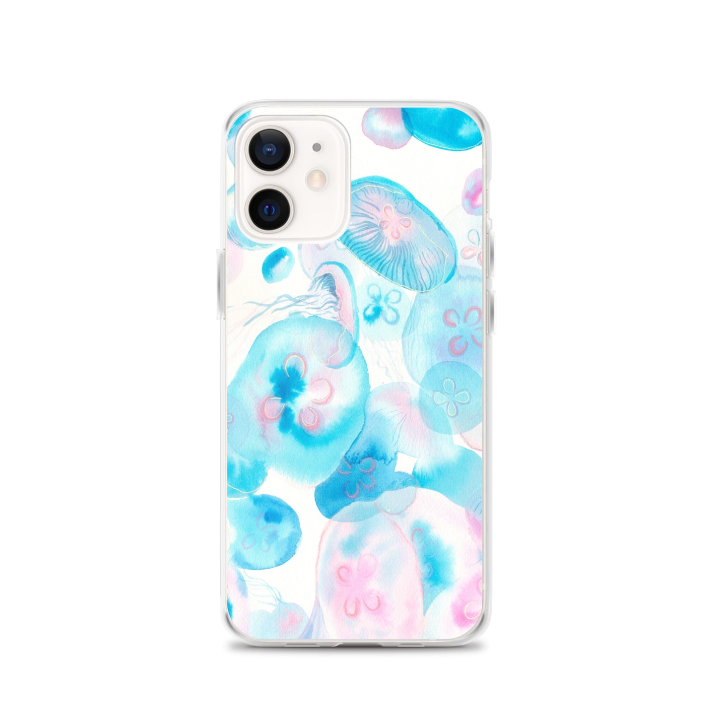 Light Blue Jelly Fish Clear Case for iPhone® - Aquamarine Design - Artistic Gifts for Women - Art by Artist Tania Herrera from Aquamarine Design Studio