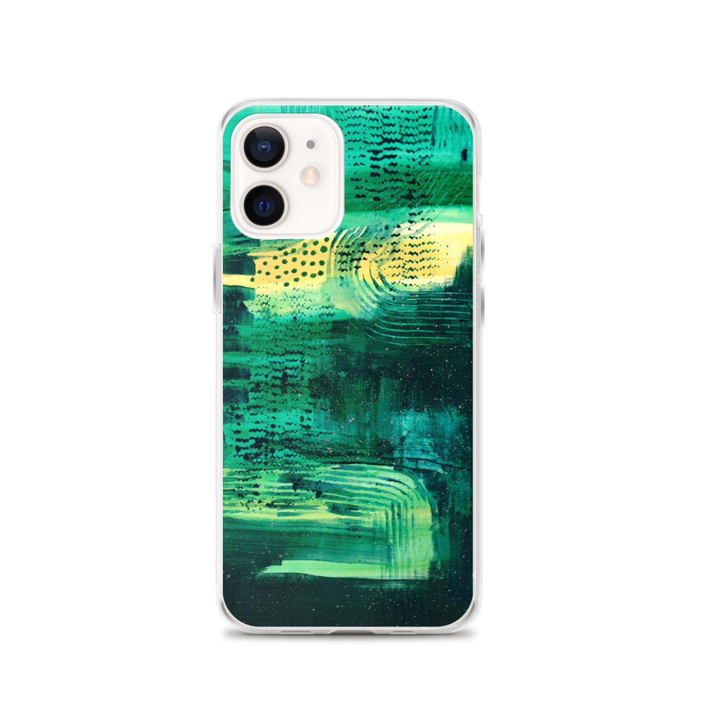Deep Green Clear Case for iPhone® - Aquamarine Design - Artistic Gifts for Women - Art by Artist Tania Herrera from Aquamarine Design Studio