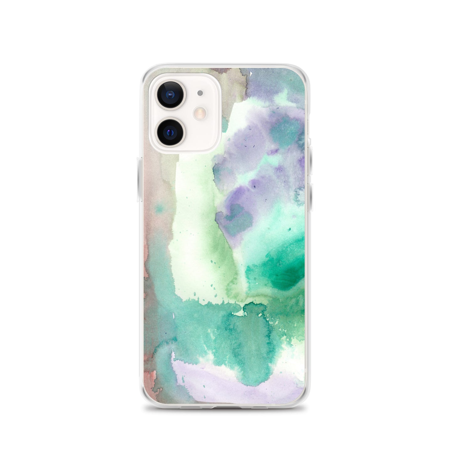 Purple and Green Abstract Clear Case for iPhone® - Aquamarine Design - Artistic Gifts for Women - Art by Artist Tania Herrera from Aquamarine Design Studio
