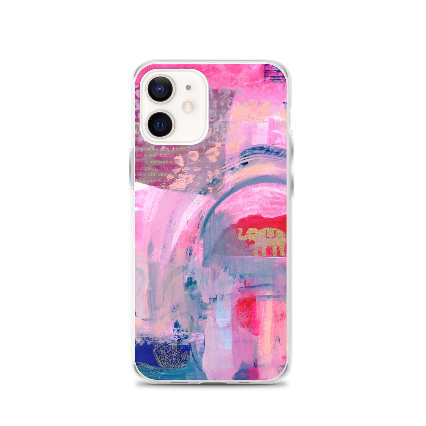Collage Design Clear Case for iPhone® - Aquamarine Design - Artistic Gifts for Women - Art by Artist Tania Herrera from Aquamarine Design Studio