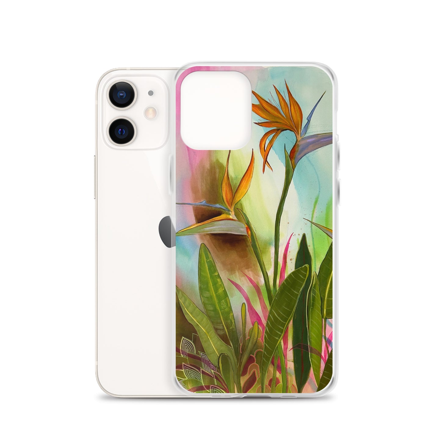 Birds in Paradise Clear Case for iPhone® - Aquamarine Design - Artistic Gifts for Women - Art by Artist Tania Herrera from Aquamarine Design Studio