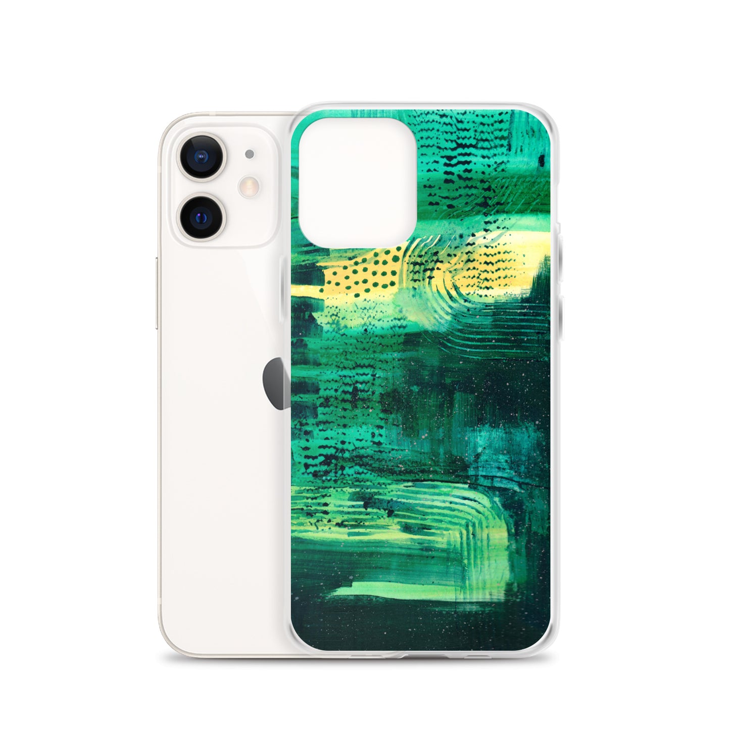 Deep Green Clear Case for iPhone® - Aquamarine Design - Artistic Gifts for Women - Art by Artist Tania Herrera from Aquamarine Design Studio