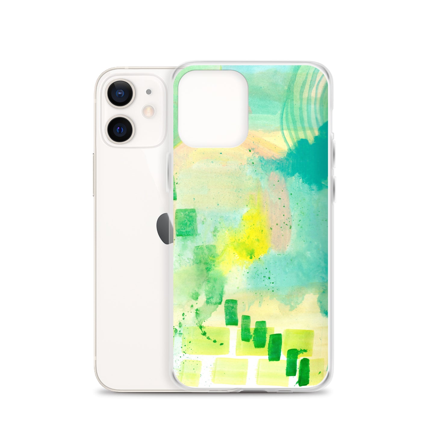 Abstract Aqua Clear Case for iPhone® - Aquamarine Design - Artistic Gifts for Women - Art by Artist Tania Herrera from Aquamarine Design Studio