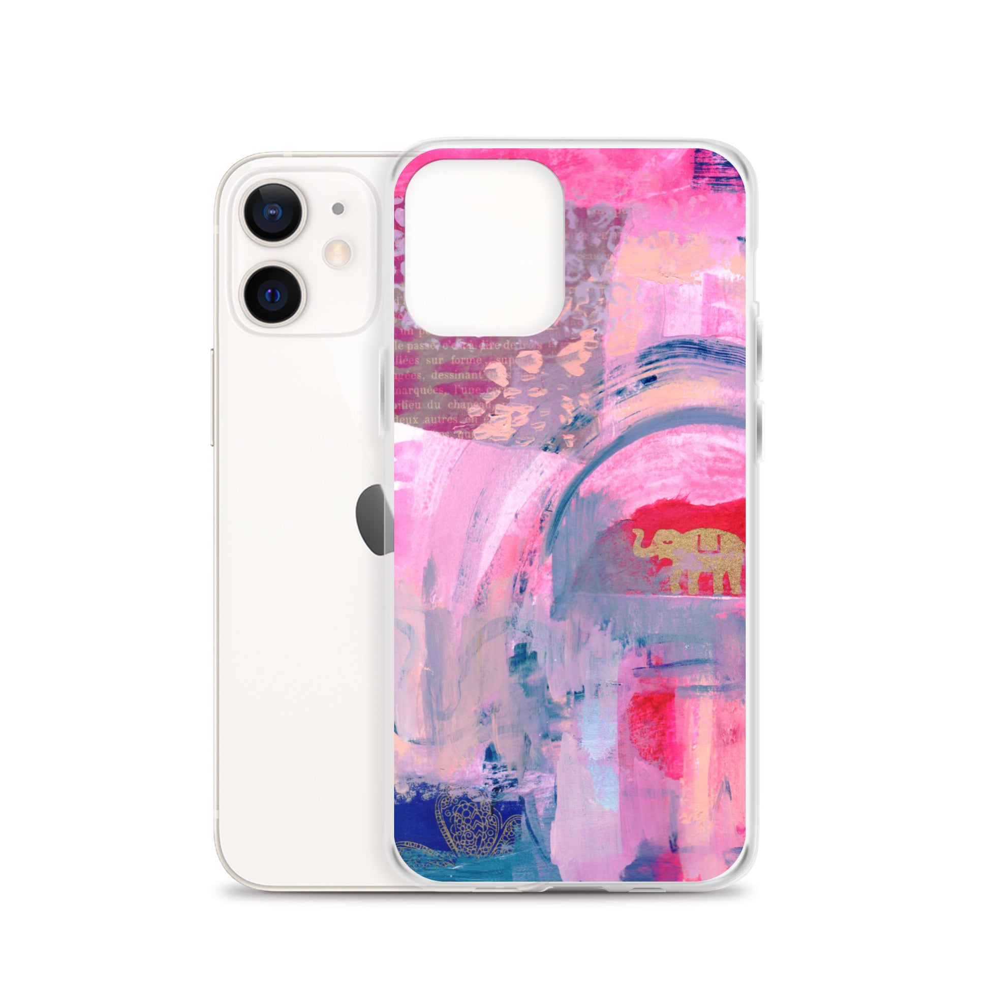 Collage Design Clear Case for iPhone® - Aquamarine Design - Artistic Gifts for Women - Art by Artist Tania Herrera from Aquamarine Design Studio