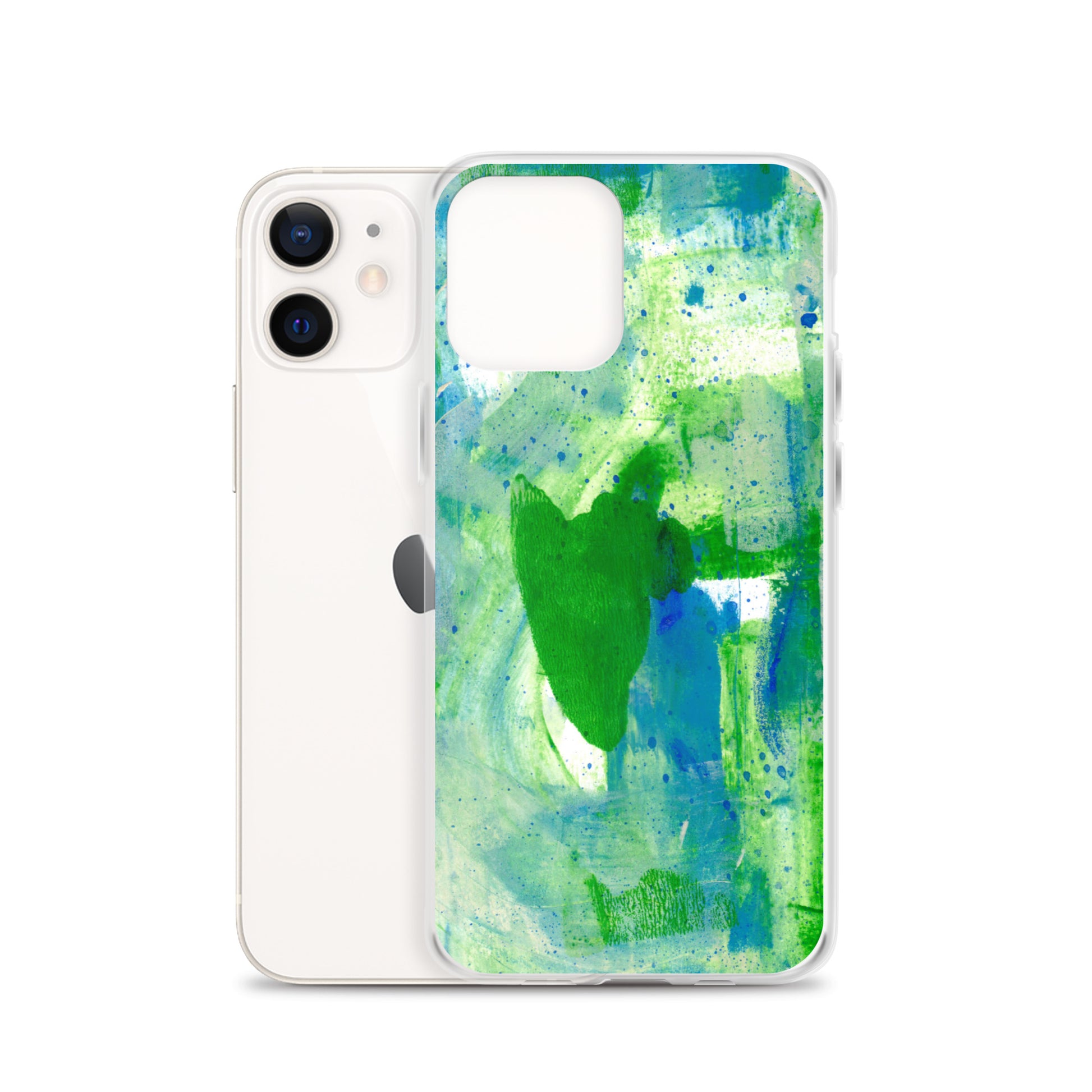 Green Mist Clear Case for iPhone® - Aquamarine Design - Artistic Gifts for Women - Art by Artist Tania Herrera from Aquamarine Design Studio