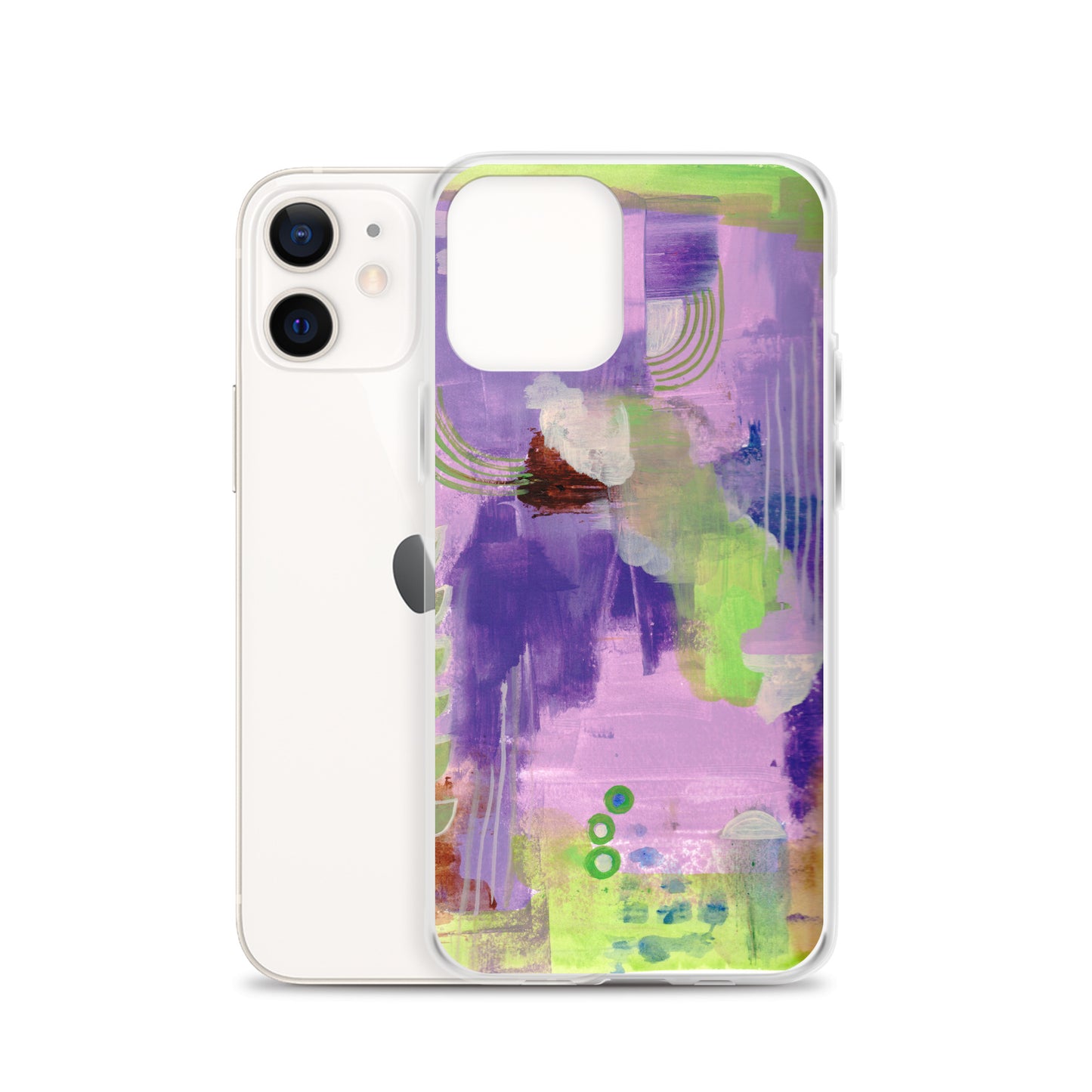 Purple Abstract I Clear Case for iPhone® - Aquamarine Design - Artistic Gifts for Women - Art by Artist Tania Herrera from Aquamarine Design Studio
