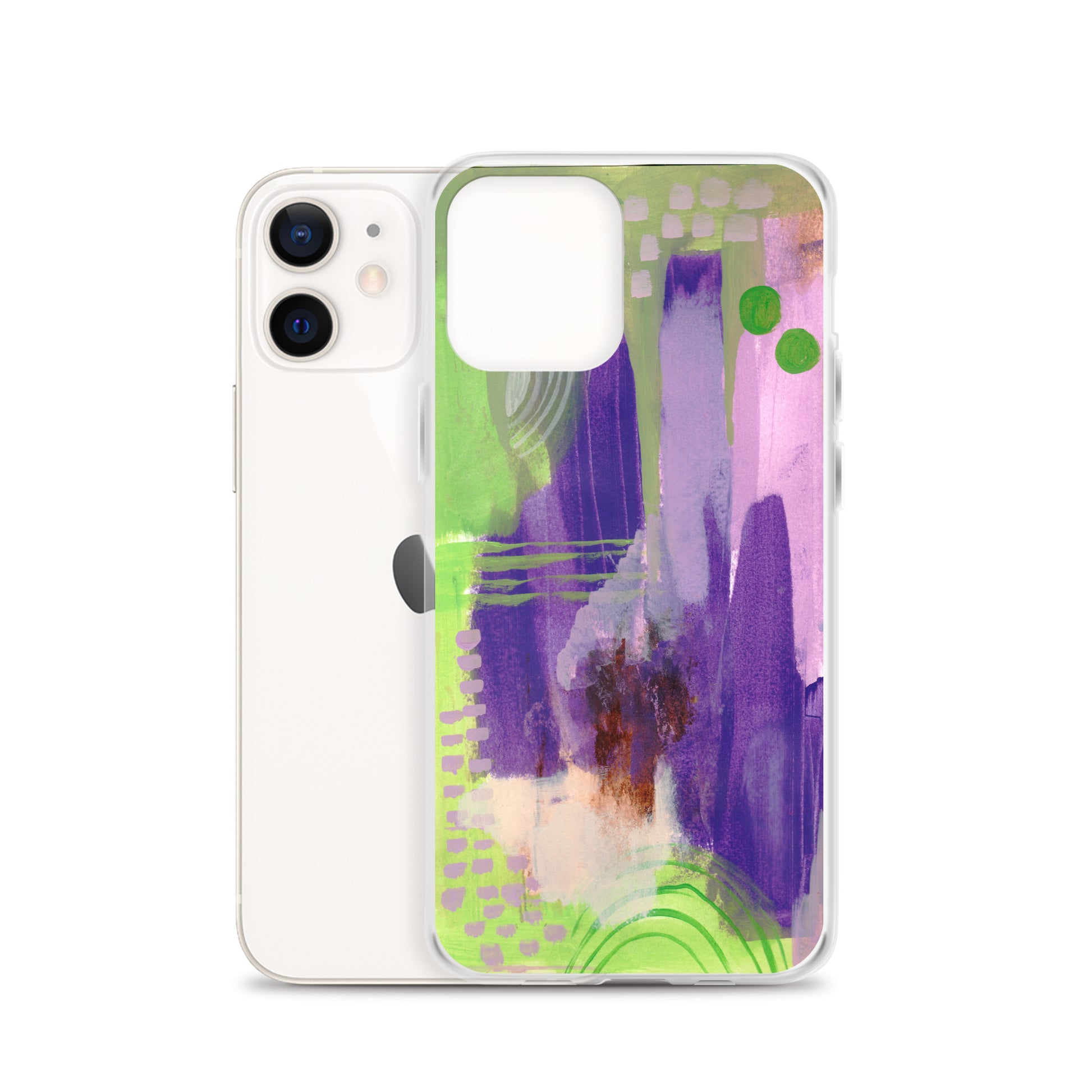 Purple Abstract II Clear Case for iPhone® - Aquamarine Design - Artistic Gifts for Women - Art by Artist Tania Herrera from Aquamarine Design Studio