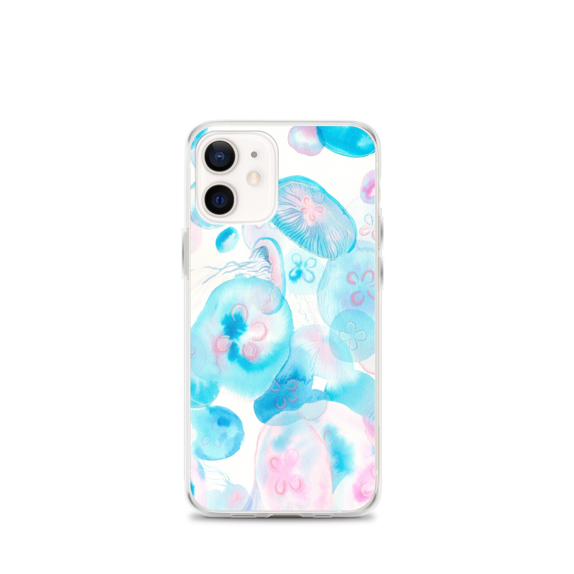 Light Blue Jelly Fish Clear Case for iPhone® - Aquamarine Design - Artistic Gifts for Women - Art by Artist Tania Herrera from Aquamarine Design Studio