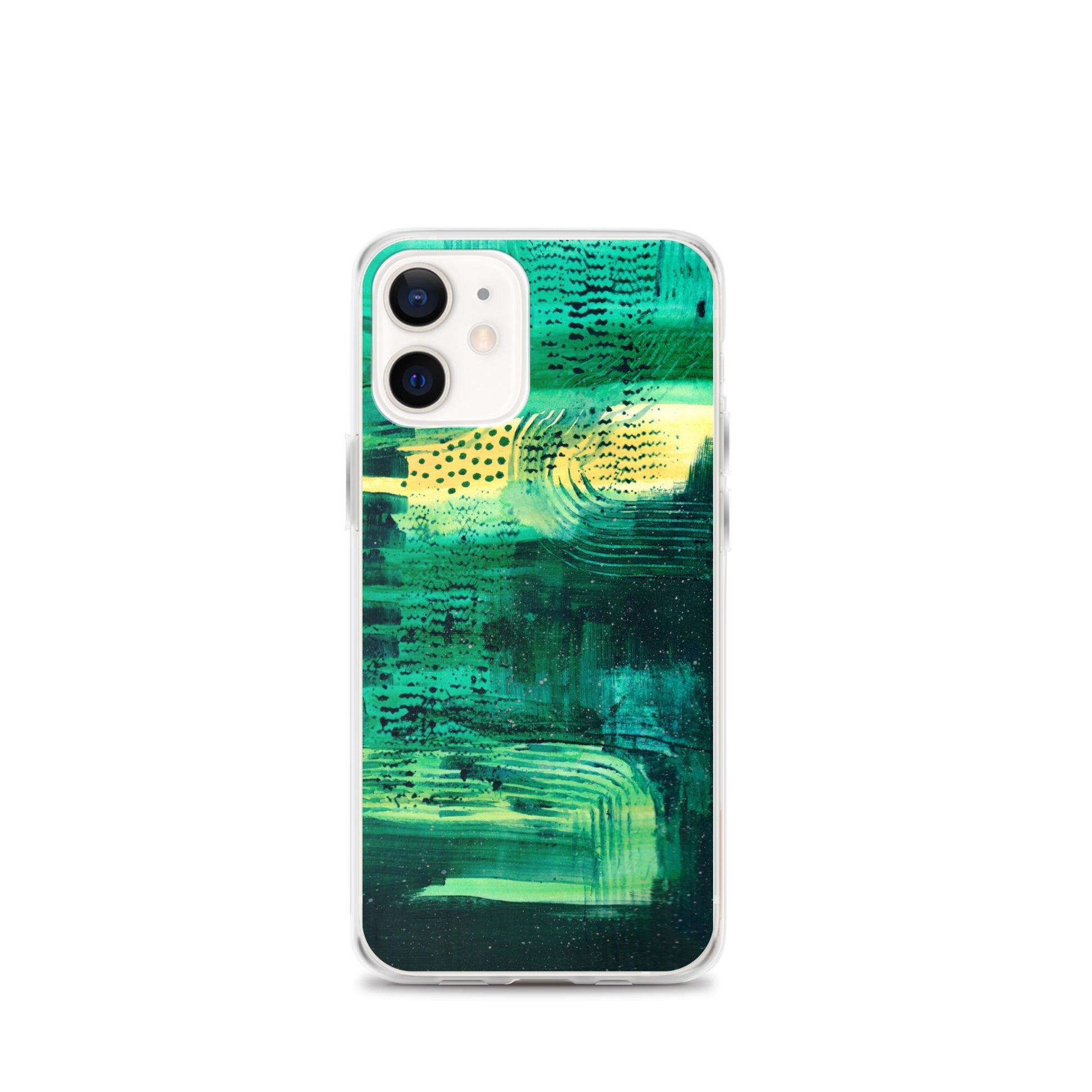 Deep Green Clear Case for iPhone® - Aquamarine Design - Artistic Gifts for Women - Art by Artist Tania Herrera from Aquamarine Design Studio