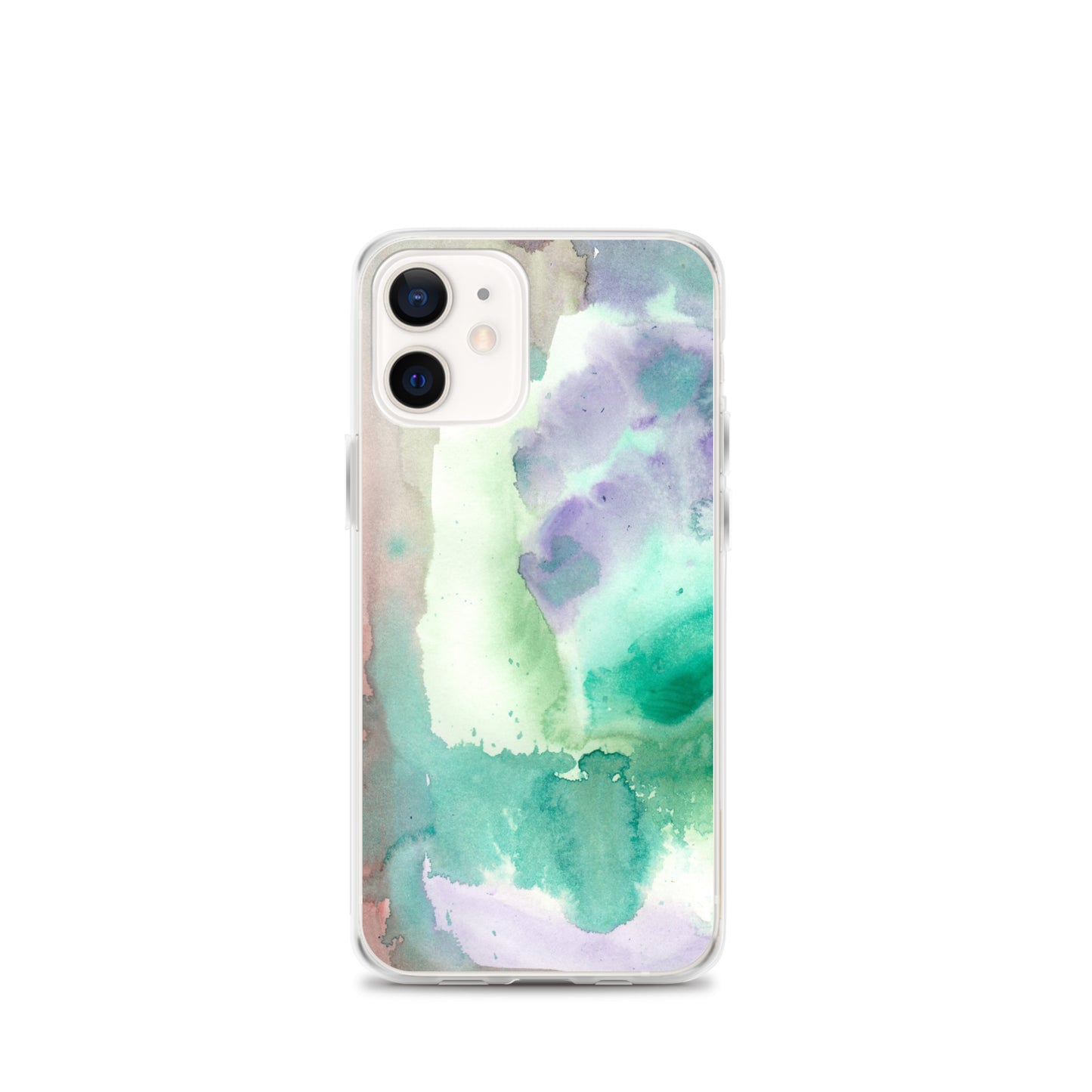 Purple and Green Abstract Clear Case for iPhone® - Aquamarine Design - Artistic Gifts for Women - Art by Artist Tania Herrera from Aquamarine Design Studio
