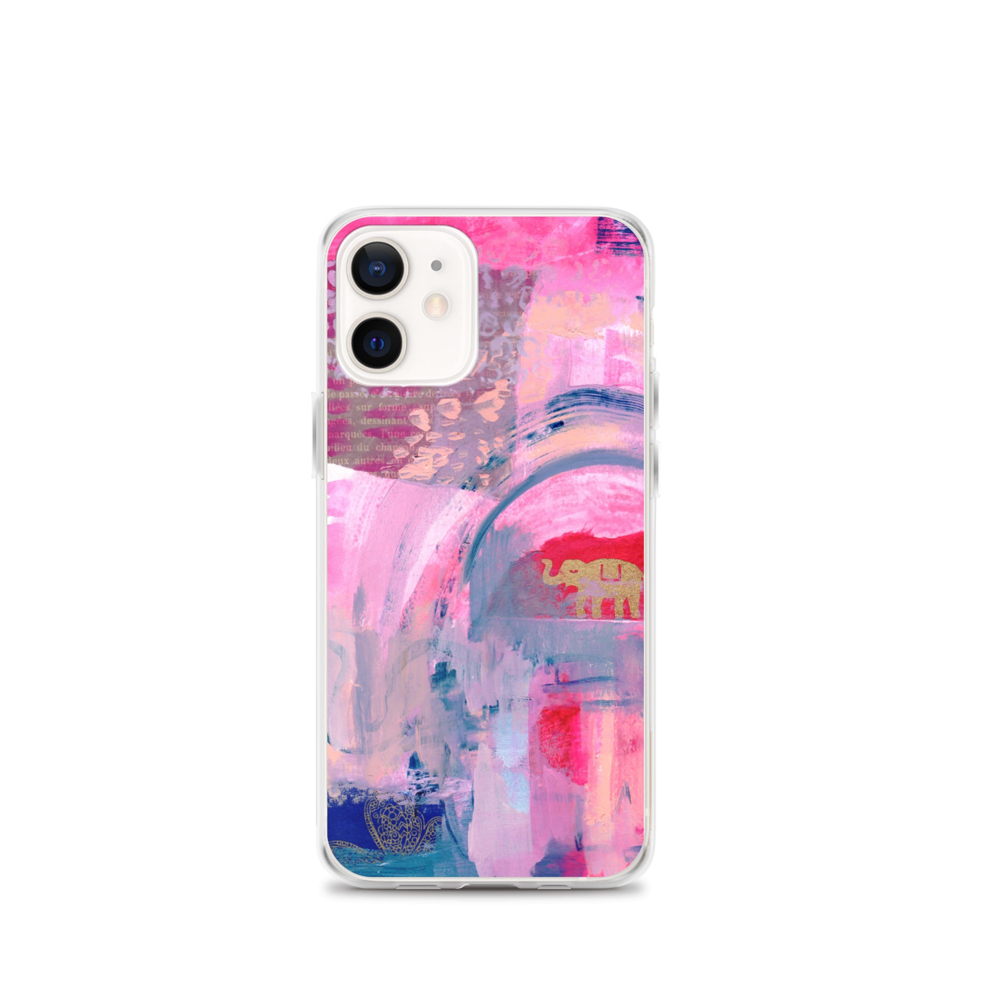 Collage Design Clear Case for iPhone® - Aquamarine Design - Artistic Gifts for Women - Art by Artist Tania Herrera from Aquamarine Design Studio