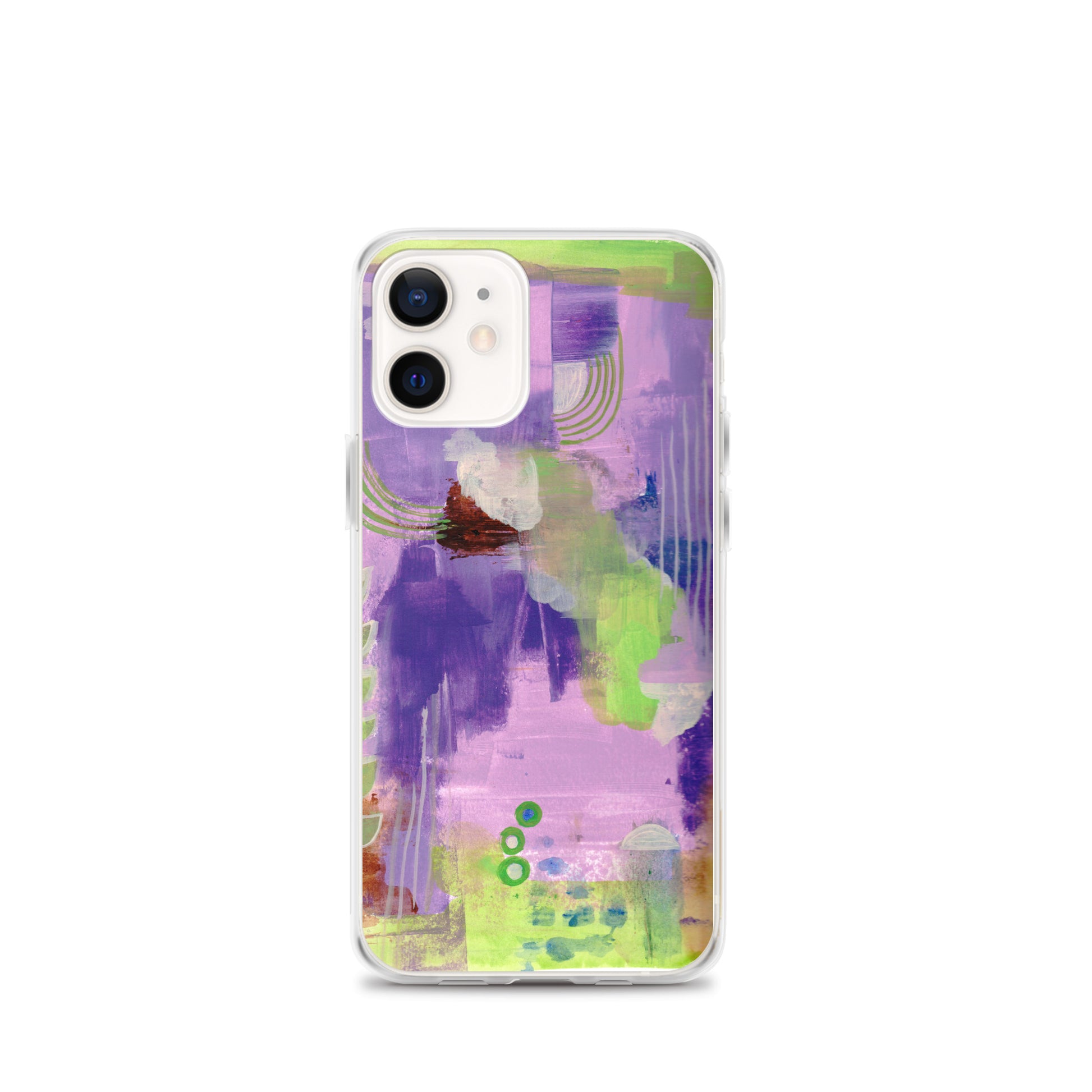 Purple Abstract I Clear Case for iPhone® - Aquamarine Design - Artistic Gifts for Women - Art by Artist Tania Herrera from Aquamarine Design Studio