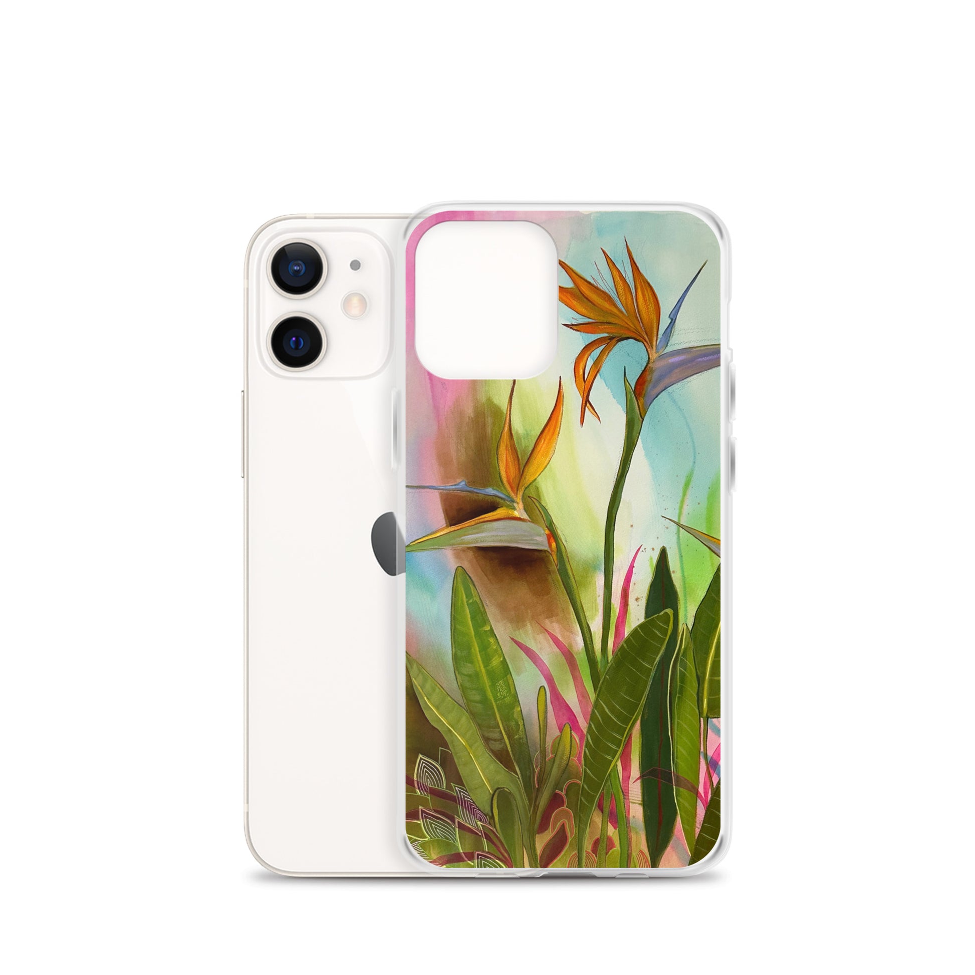 Birds in Paradise Clear Case for iPhone® - Aquamarine Design - Artistic Gifts for Women - Art by Artist Tania Herrera from Aquamarine Design Studio