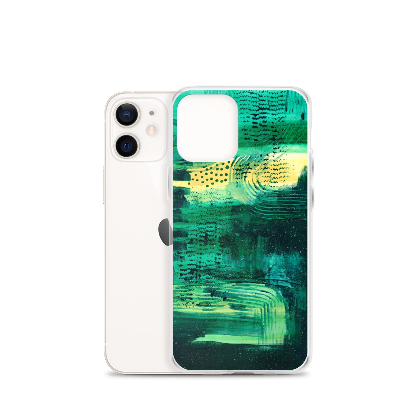 Deep Green Clear Case for iPhone® - Aquamarine Design - Artistic Gifts for Women - Art by Artist Tania Herrera from Aquamarine Design Studio