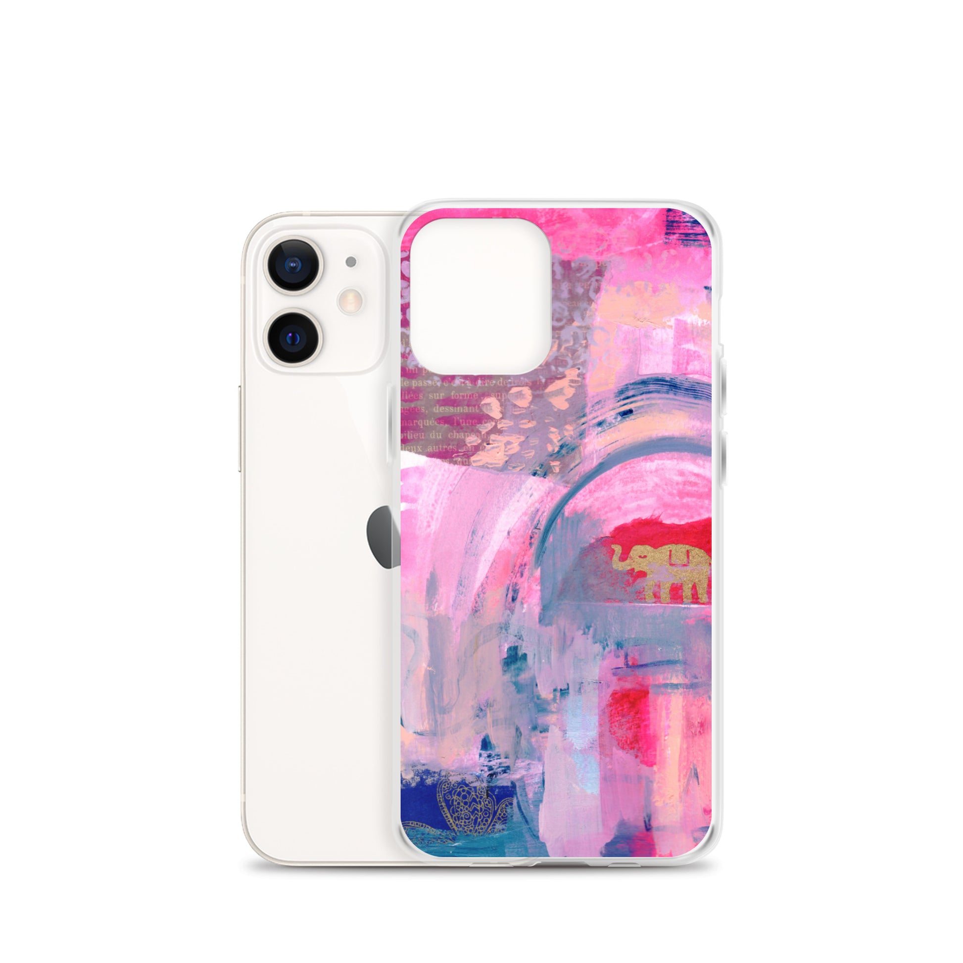 Collage Design Clear Case for iPhone® - Aquamarine Design - Artistic Gifts for Women - Art by Artist Tania Herrera from Aquamarine Design Studio