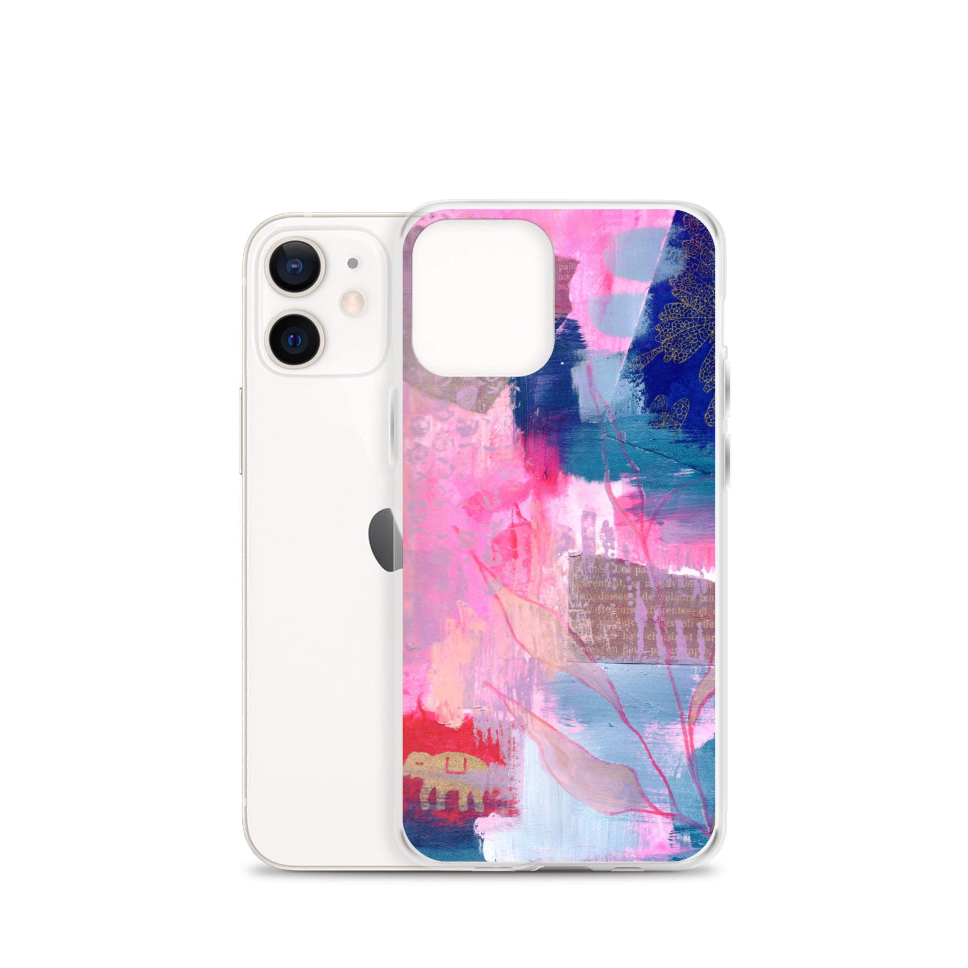 Collage Design Clear Case for iPhone® - Aquamarine Design - Artistic Gifts for Women - Art by Artist Tania Herrera from Aquamarine Design Studio