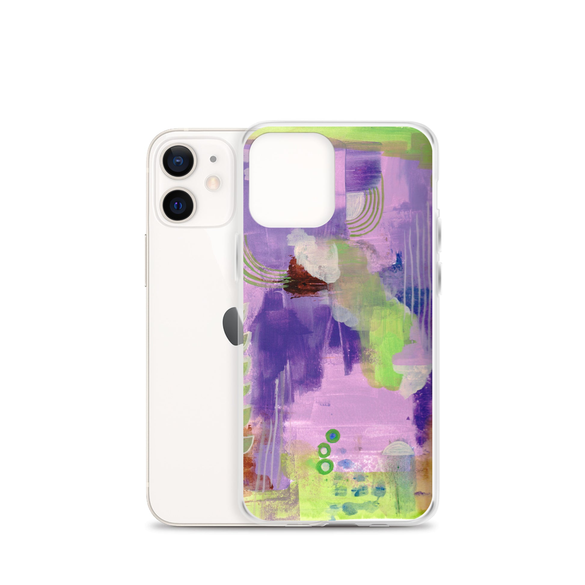 Purple Abstract I Clear Case for iPhone® - Aquamarine Design - Artistic Gifts for Women - Art by Artist Tania Herrera from Aquamarine Design Studio