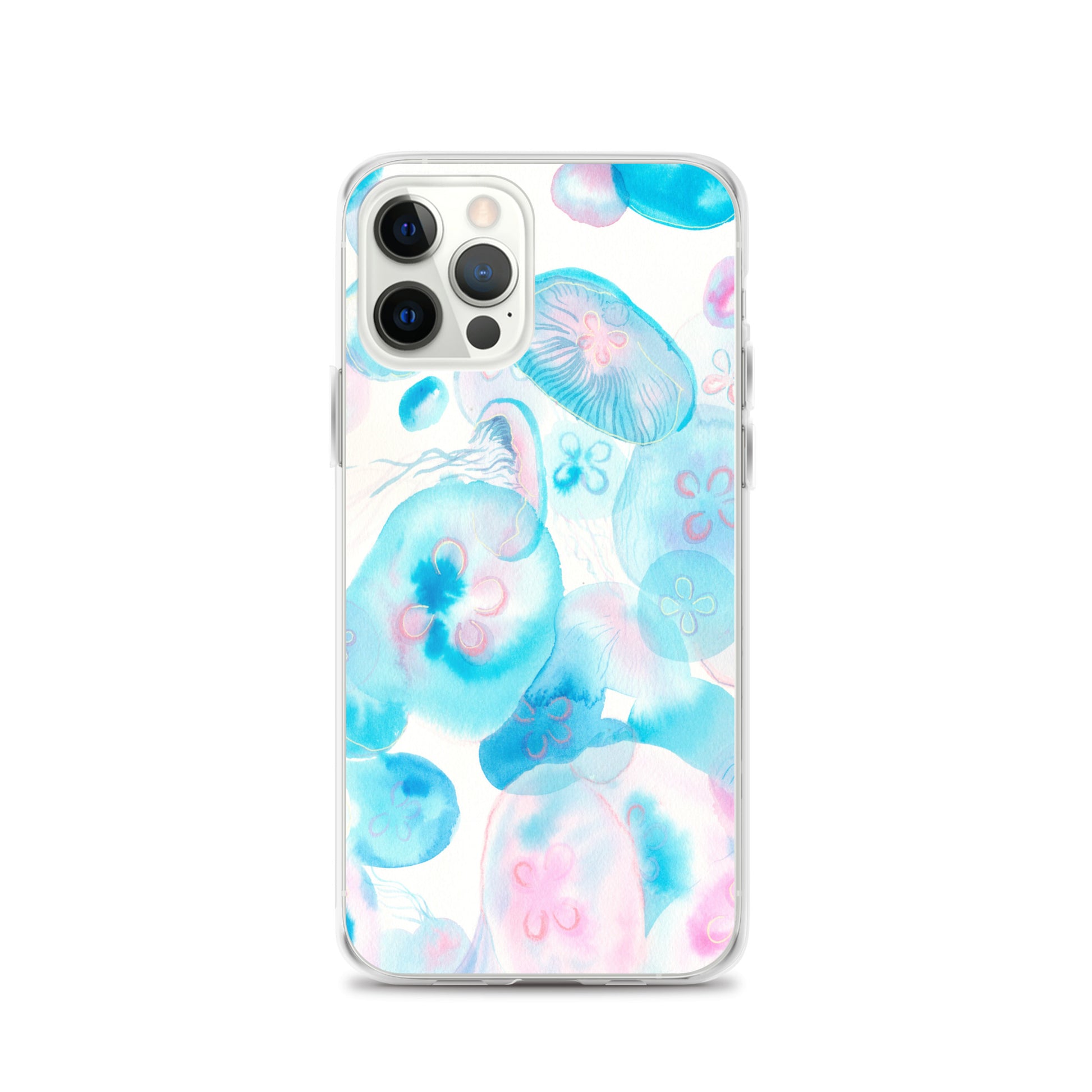 Light Blue Jelly Fish Clear Case for iPhone® - Aquamarine Design - Artistic Gifts for Women - Art by Artist Tania Herrera from Aquamarine Design Studio