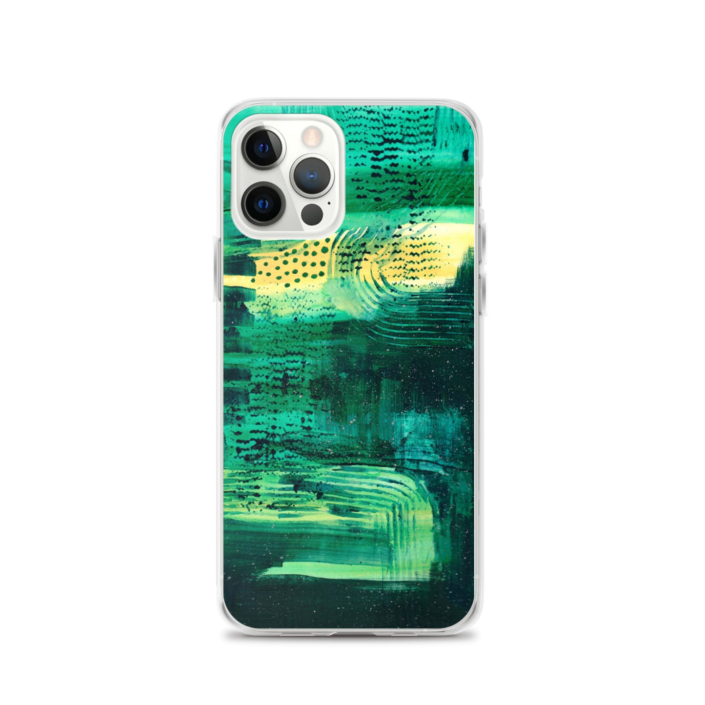 Deep Green Clear Case for iPhone® - Aquamarine Design - Artistic Gifts for Women - Art by Artist Tania Herrera from Aquamarine Design Studio