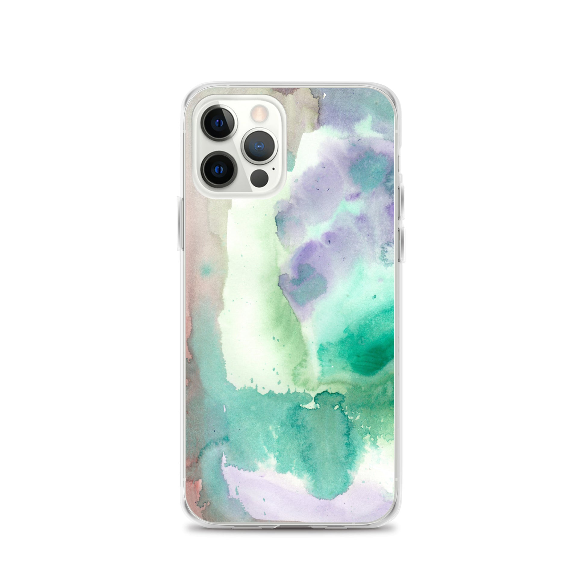 Purple and Green Abstract Clear Case for iPhone® - Aquamarine Design - Artistic Gifts for Women - Art by Artist Tania Herrera from Aquamarine Design Studio