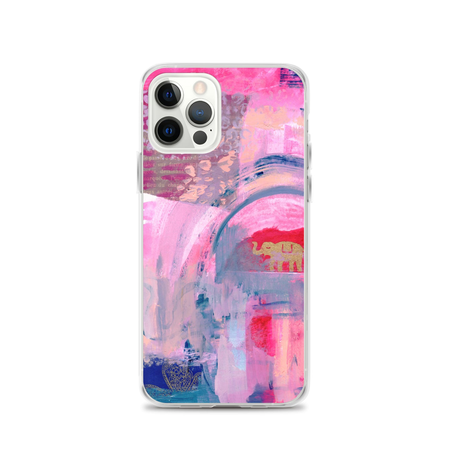 Collage Design Clear Case for iPhone® - Aquamarine Design - Artistic Gifts for Women - Art by Artist Tania Herrera from Aquamarine Design Studio