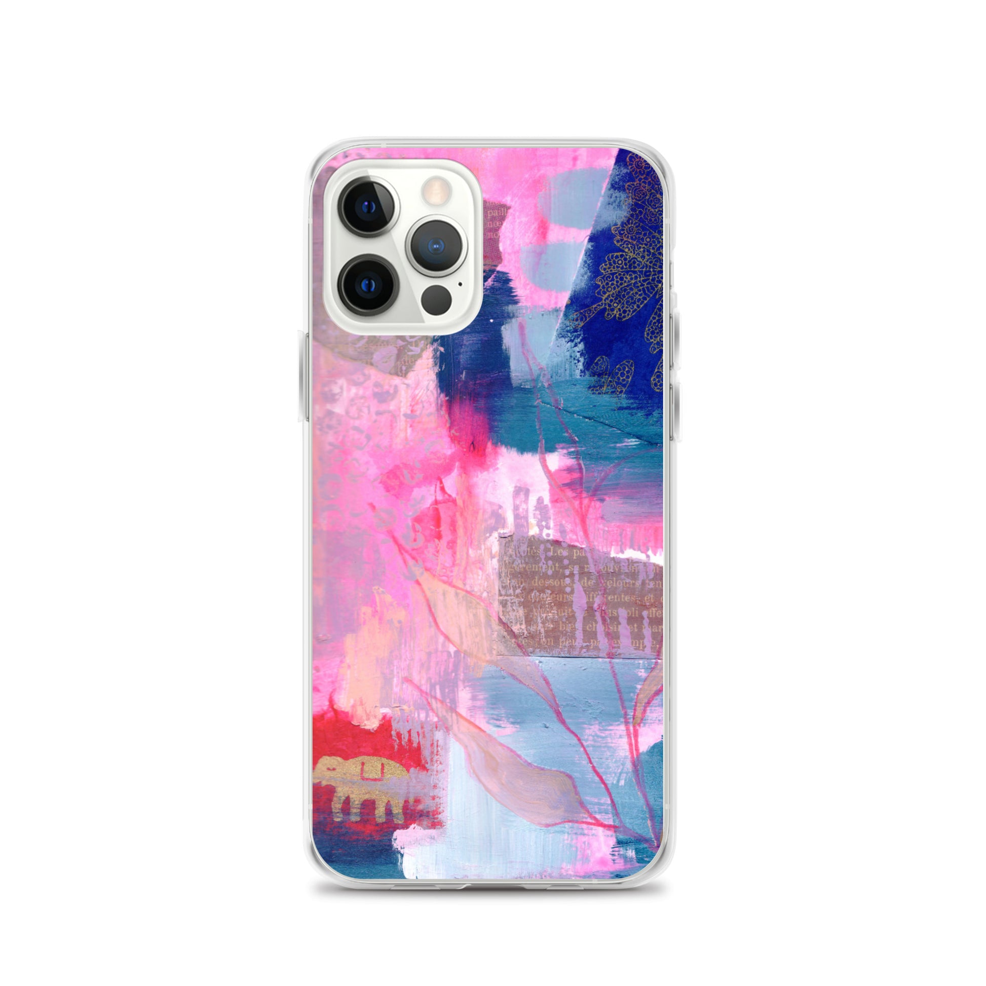 Collage Design Clear Case for iPhone® - Aquamarine Design - Artistic Gifts for Women - Art by Artist Tania Herrera from Aquamarine Design Studio