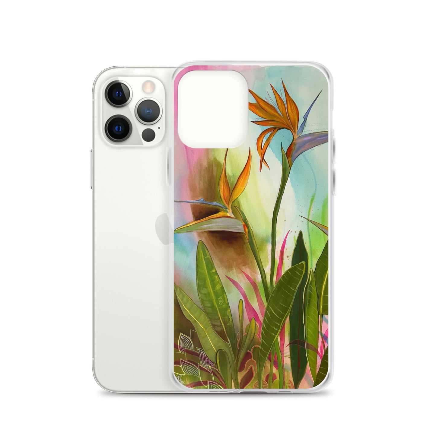 Birds in Paradise Clear Case for iPhone® - Aquamarine Design - Artistic Gifts for Women - Art by Artist Tania Herrera from Aquamarine Design Studio