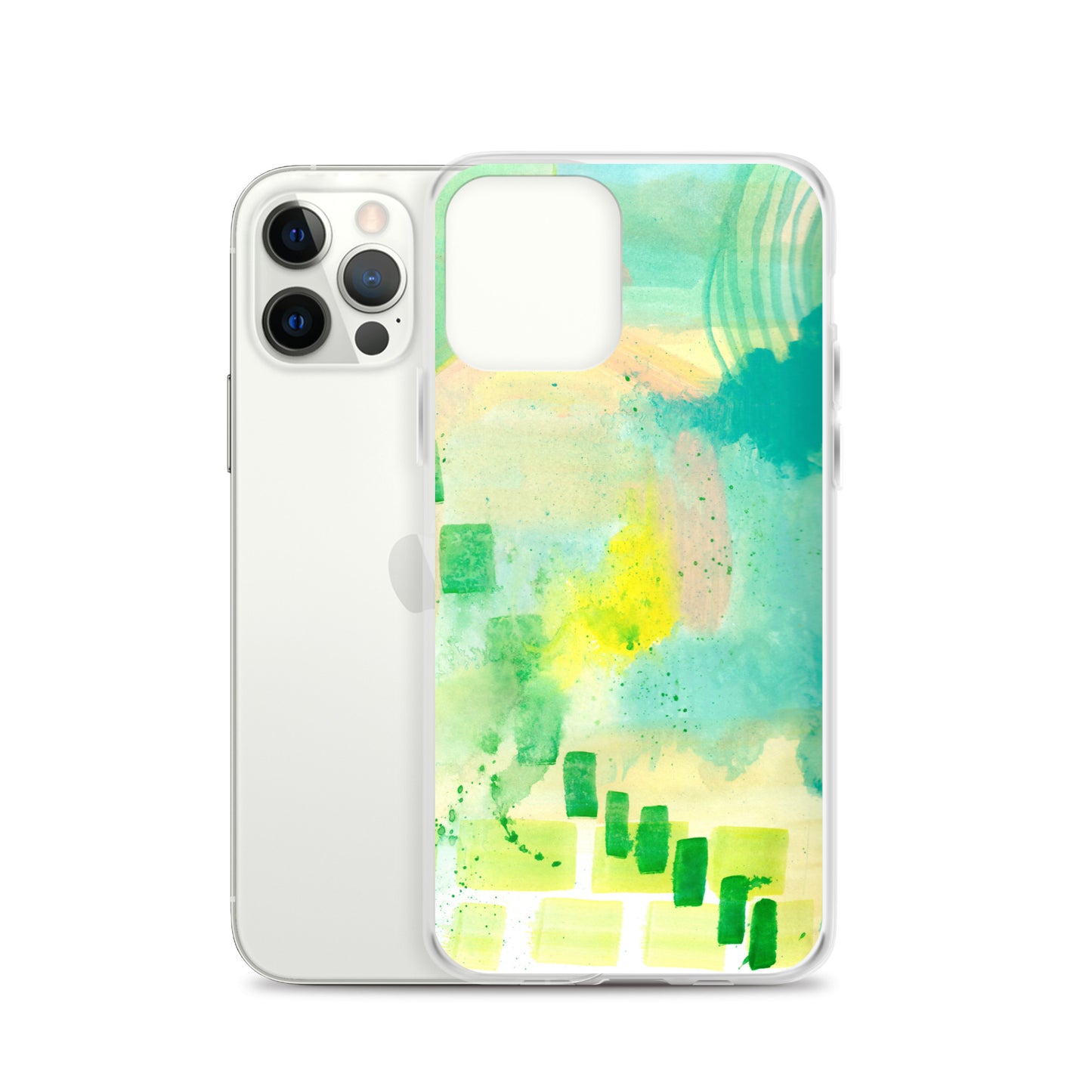 Abstract Aqua Clear Case for iPhone® - Aquamarine Design - Artistic Gifts for Women - Art by Artist Tania Herrera from Aquamarine Design Studio