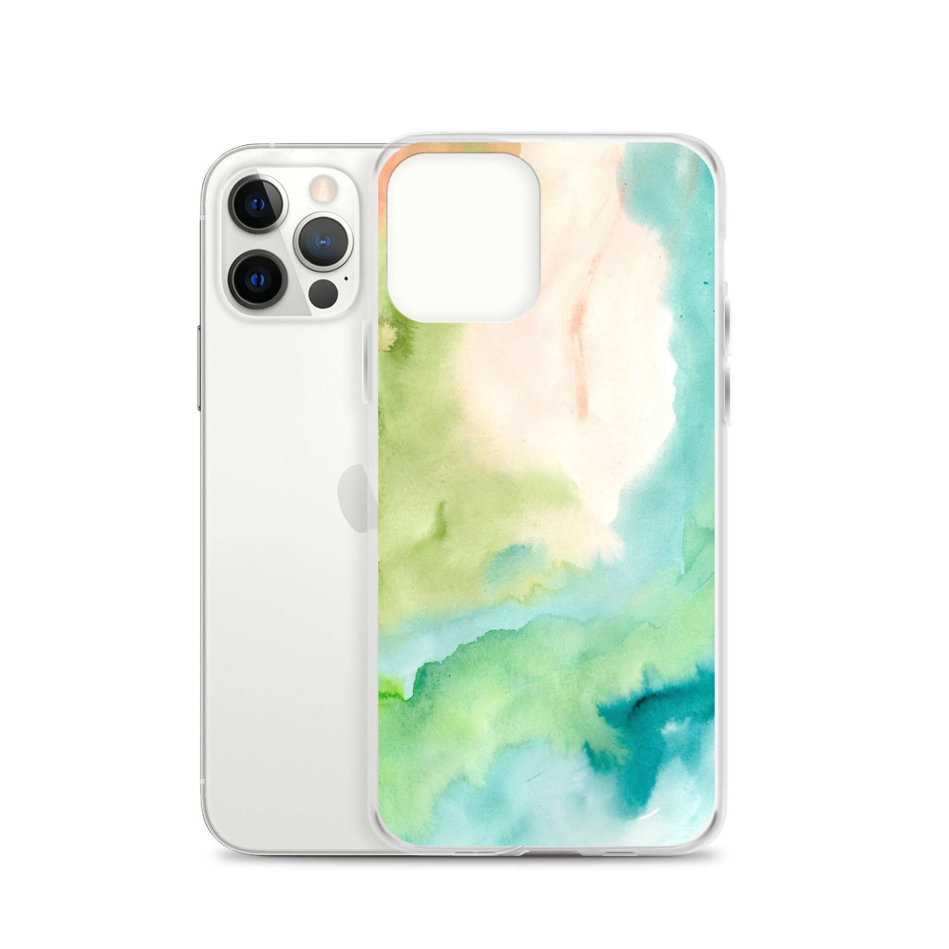 Soft Green Clear Case for iPhone® - Aquamarine Design - Artistic Gifts for Women - Art by Artist Tania Herrera from Aquamarine Design Studio