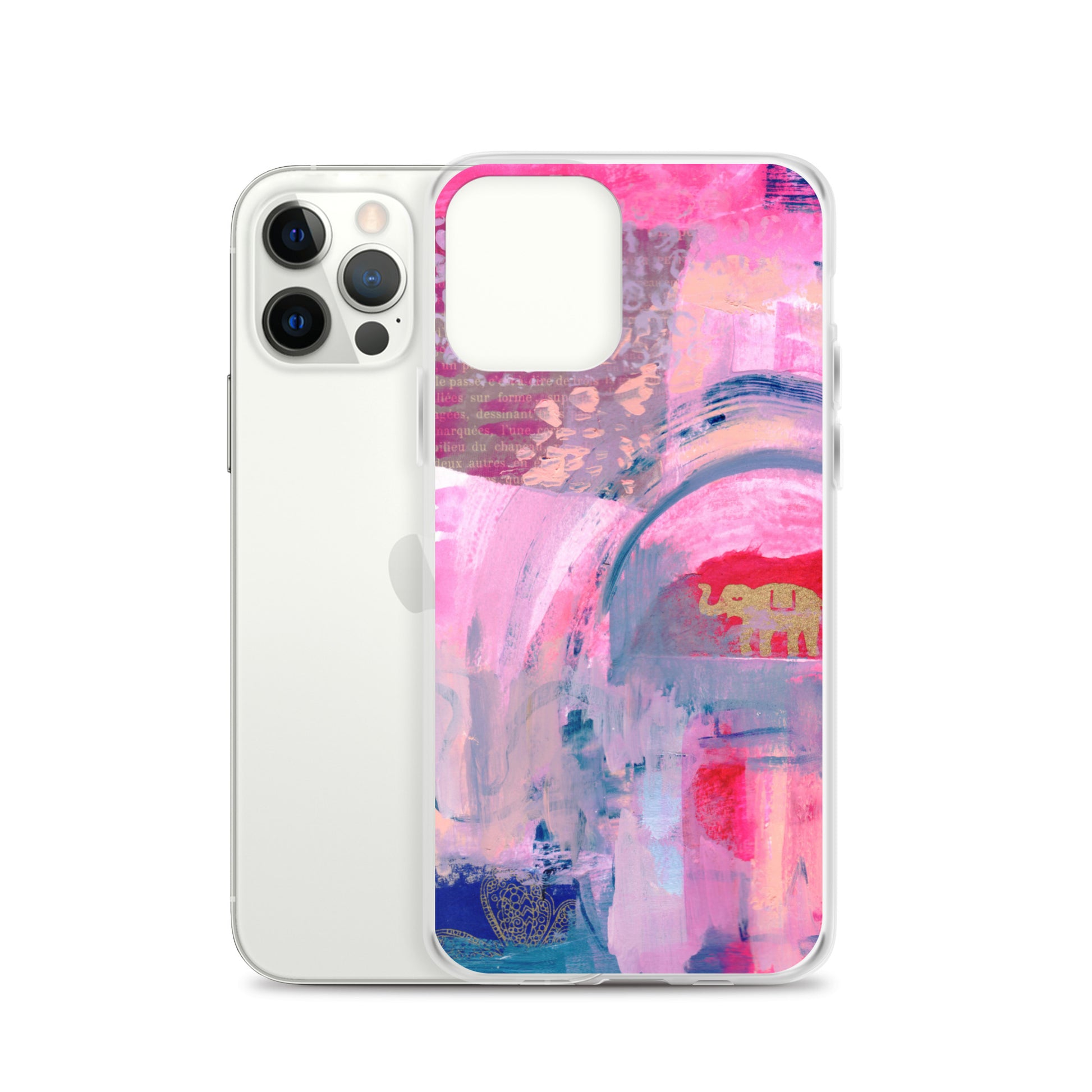 Collage Design Clear Case for iPhone® - Aquamarine Design - Artistic Gifts for Women - Art by Artist Tania Herrera from Aquamarine Design Studio
