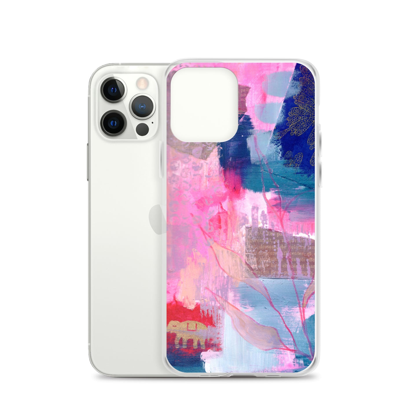 Collage Design Clear Case for iPhone® - Aquamarine Design - Artistic Gifts for Women - Art by Artist Tania Herrera from Aquamarine Design Studio