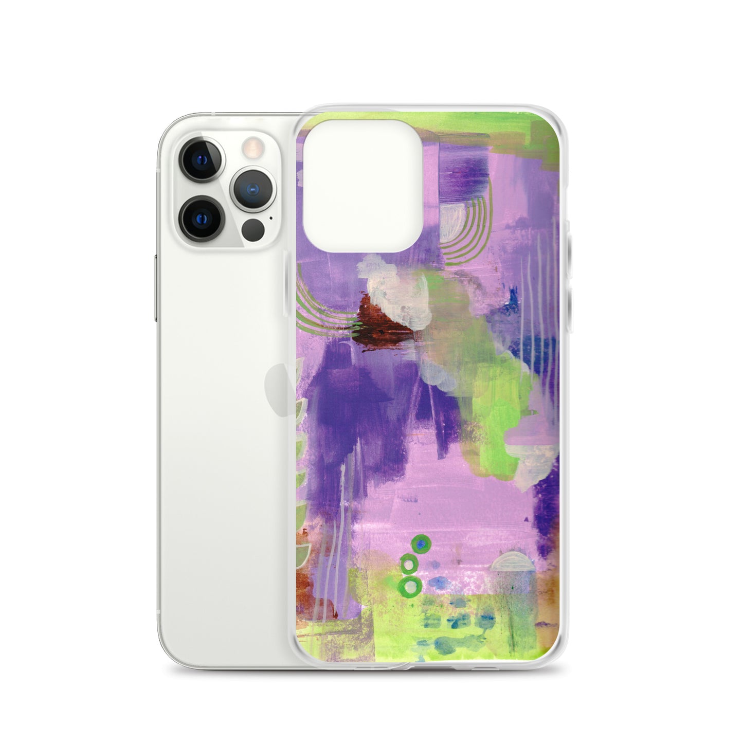 Purple Abstract I Clear Case for iPhone® - Aquamarine Design - Artistic Gifts for Women - Art by Artist Tania Herrera from Aquamarine Design Studio