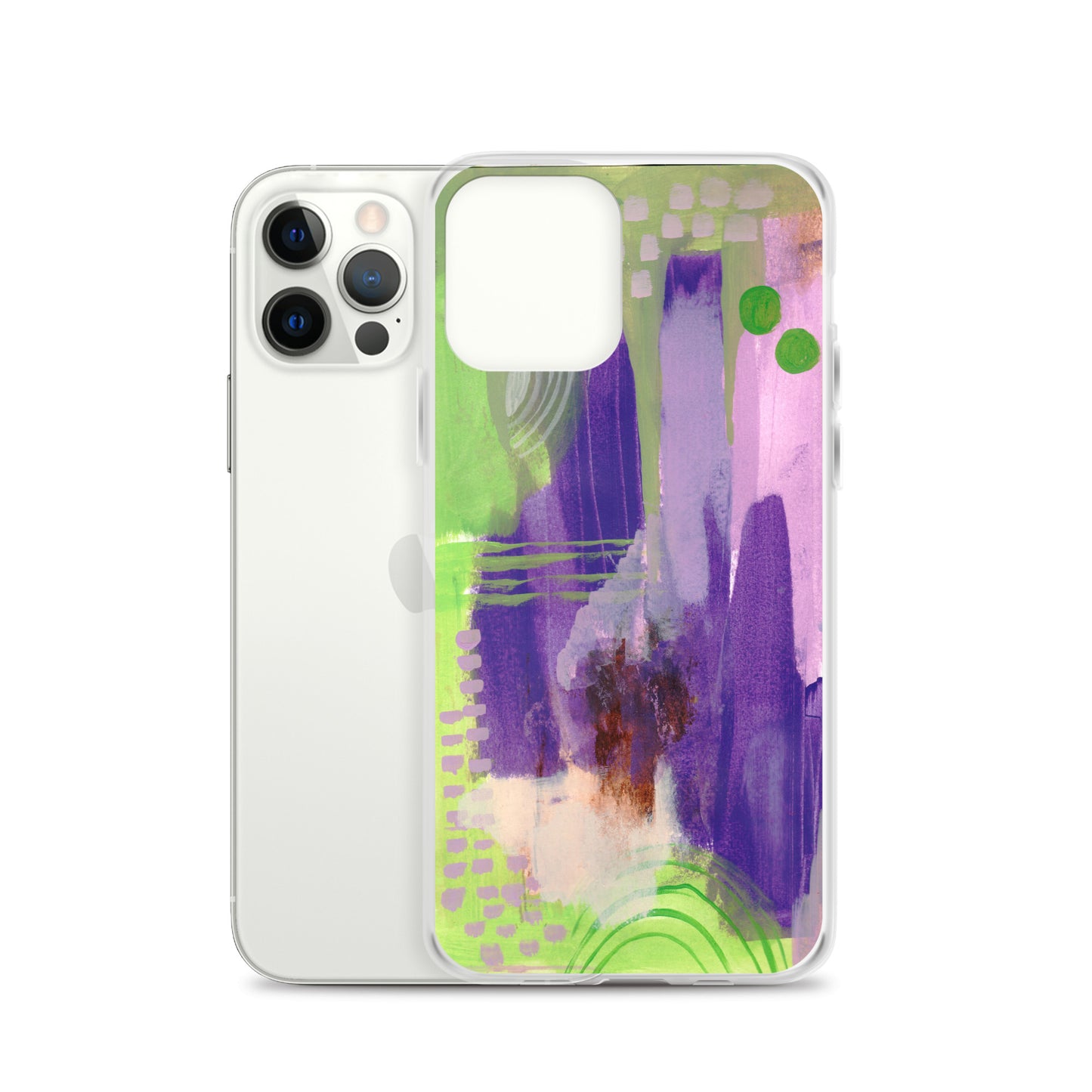 Purple Abstract II Clear Case for iPhone® - Aquamarine Design - Artistic Gifts for Women - Art by Artist Tania Herrera from Aquamarine Design Studio