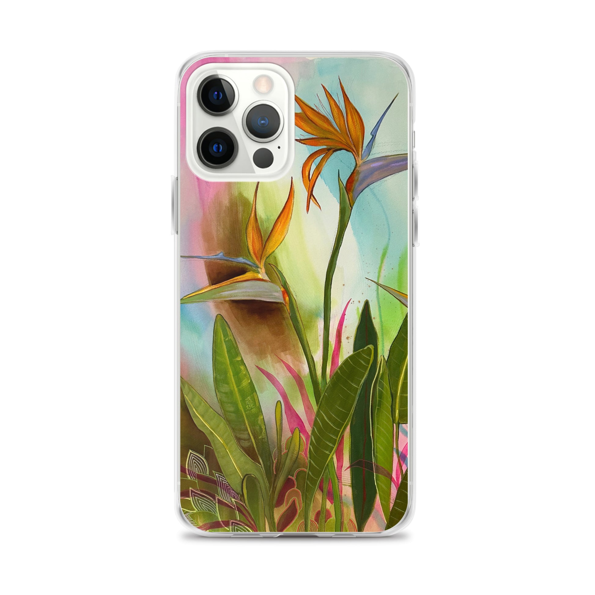 Birds in Paradise Clear Case for iPhone® - Aquamarine Design - Artistic Gifts for Women - Art by Artist Tania Herrera from Aquamarine Design Studio
