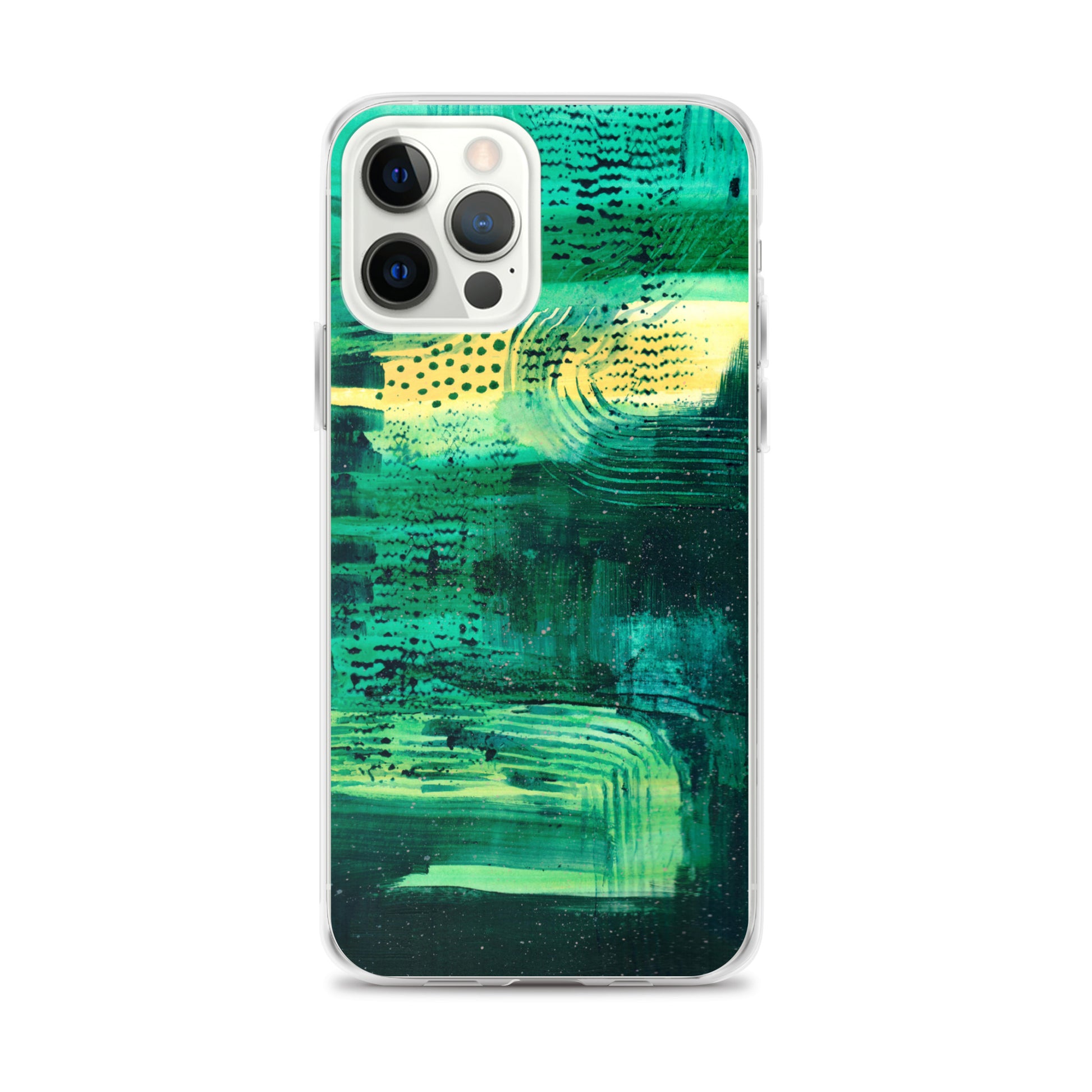 Deep Green Clear Case for iPhone® - Aquamarine Design - Artistic Gifts for Women - Art by Artist Tania Herrera from Aquamarine Design Studio