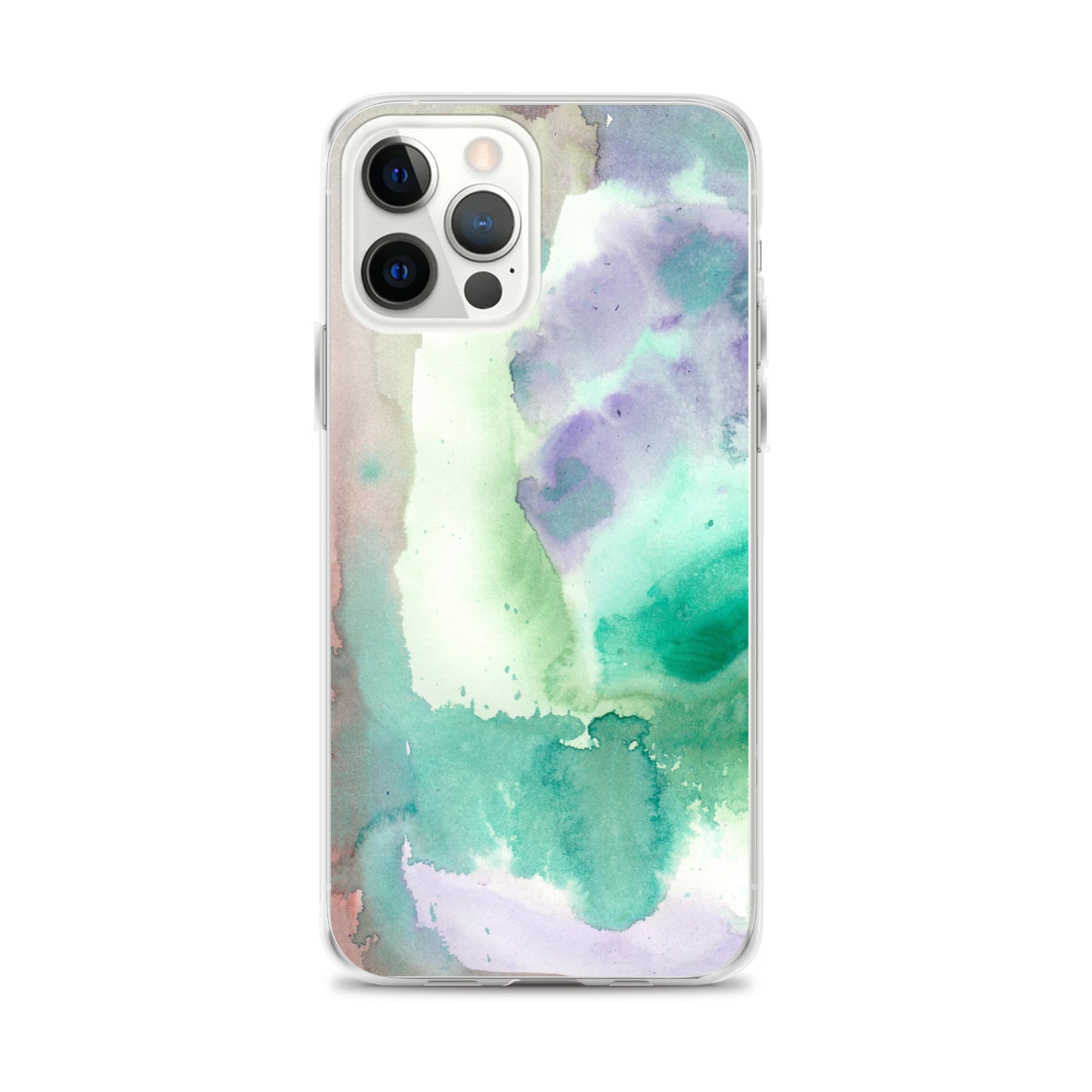 Purple and Green Abstract Clear Case for iPhone® - Aquamarine Design - Artistic Gifts for Women - Art by Artist Tania Herrera from Aquamarine Design Studio