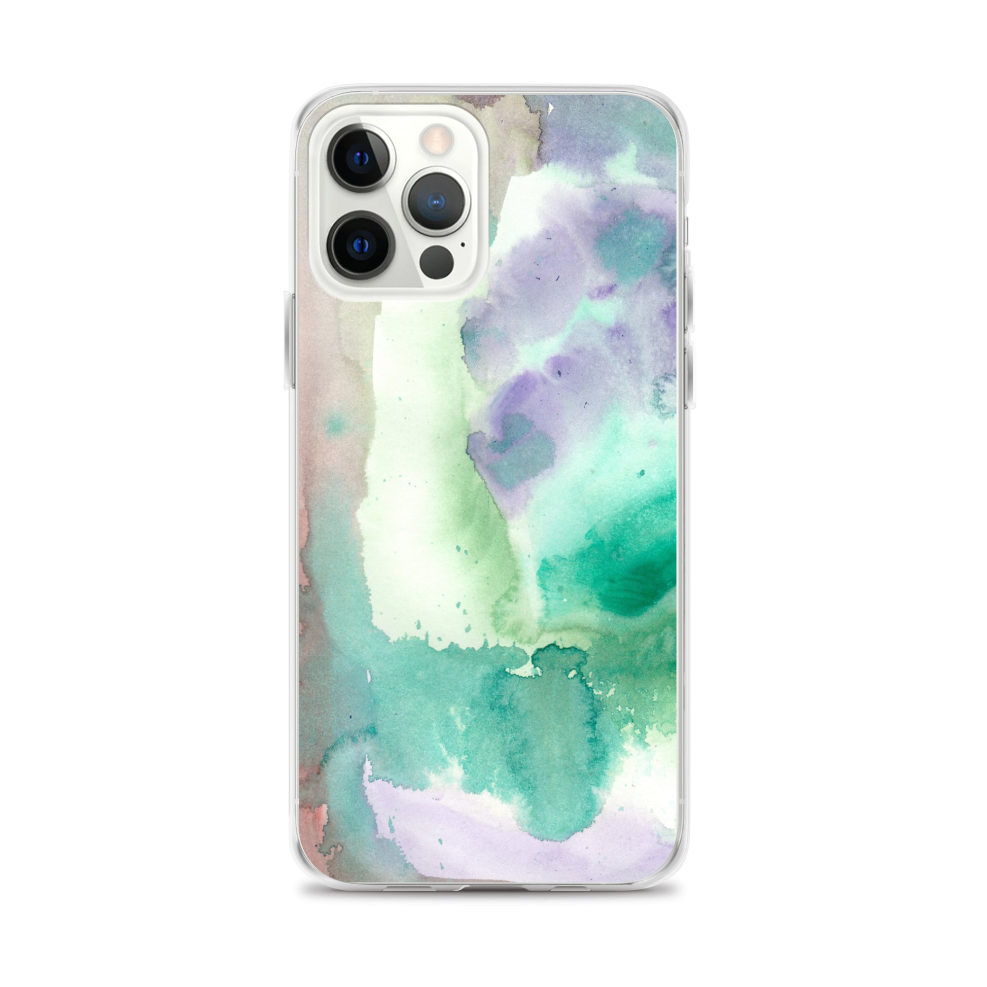 Purple and Green Abstract Clear Case for iPhone® - Aquamarine Design - Artistic Gifts for Women - Art by Artist Tania Herrera from Aquamarine Design Studio