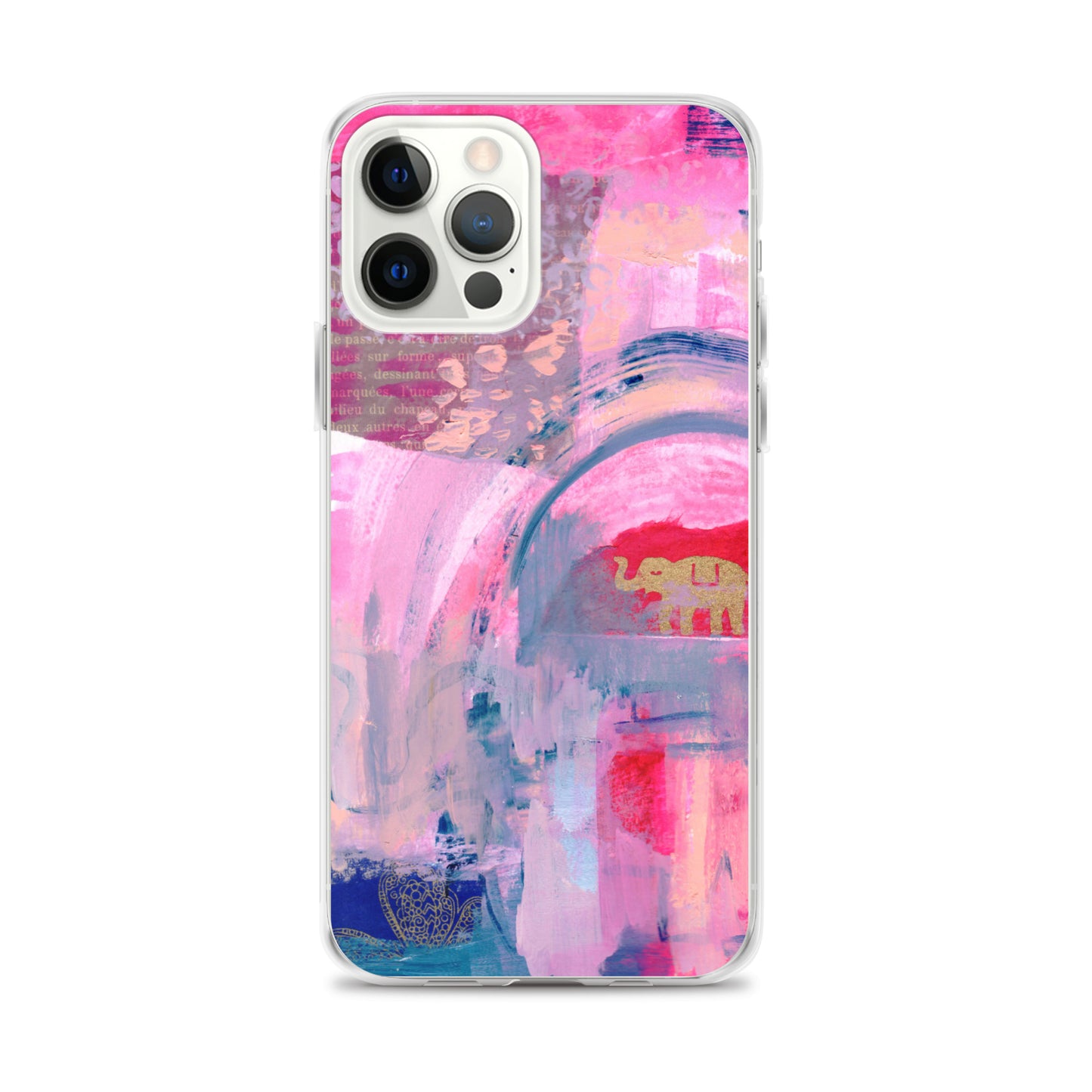 Collage Design Clear Case for iPhone® - Aquamarine Design - Artistic Gifts for Women - Art by Artist Tania Herrera from Aquamarine Design Studio