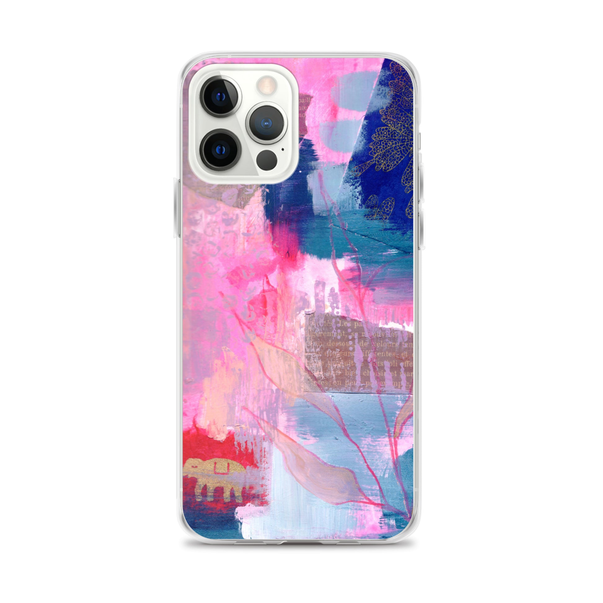 Collage Design Clear Case for iPhone® - Aquamarine Design - Artistic Gifts for Women - Art by Artist Tania Herrera from Aquamarine Design Studio