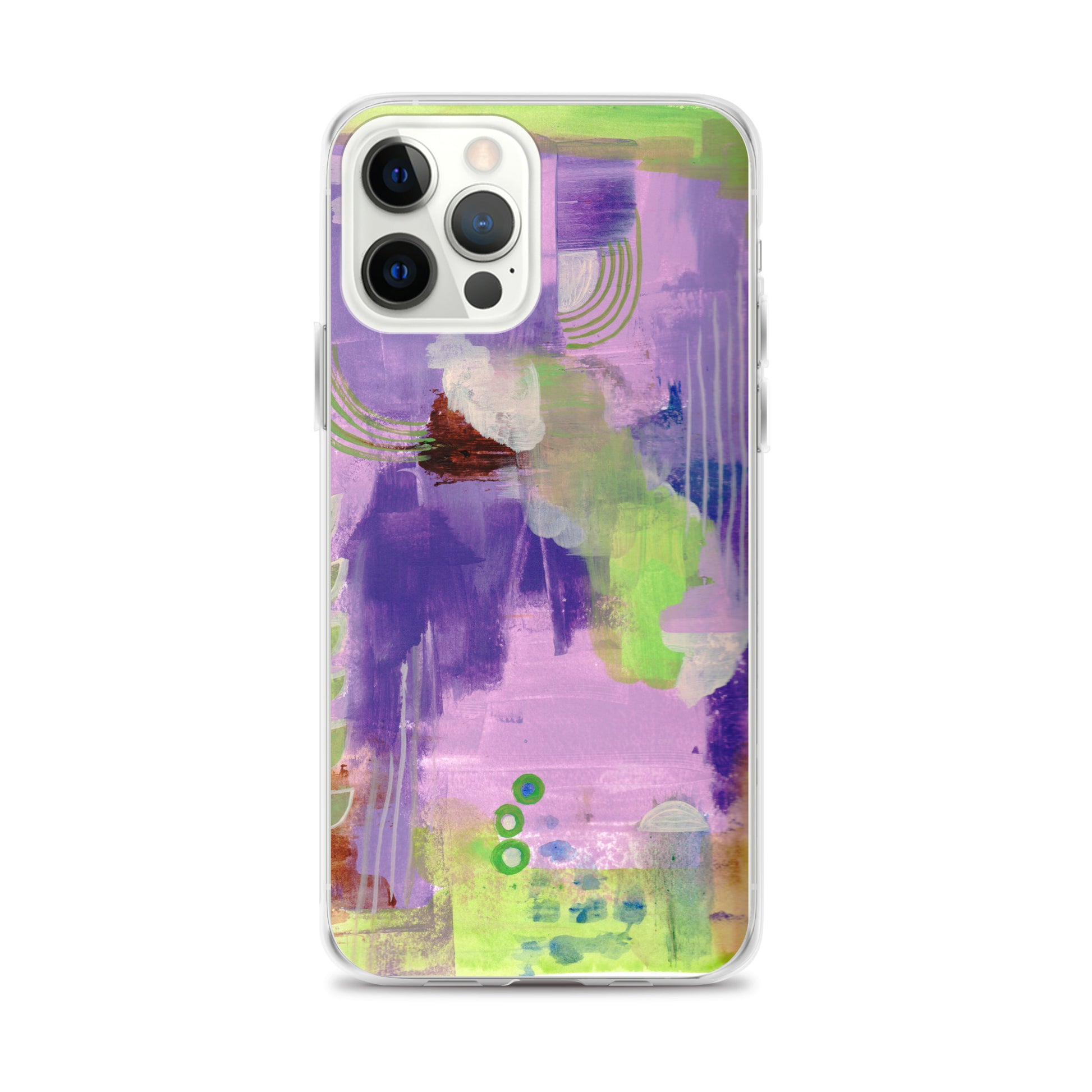 Purple Abstract I Clear Case for iPhone® - Aquamarine Design - Artistic Gifts for Women - Art by Artist Tania Herrera from Aquamarine Design Studio