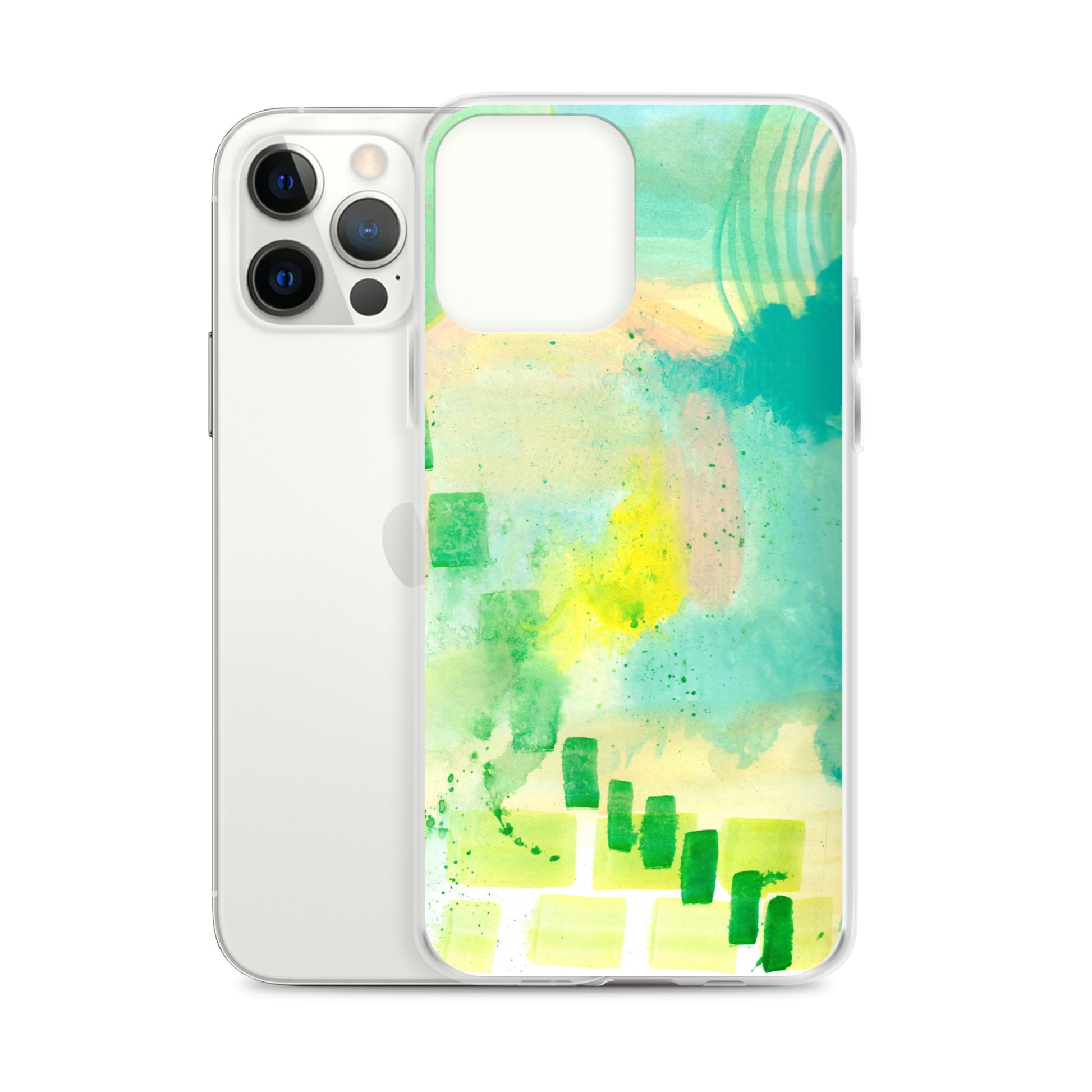 Abstract Aqua Clear Case for iPhone® - Aquamarine Design - Artistic Gifts for Women - Art by Artist Tania Herrera from Aquamarine Design Studio