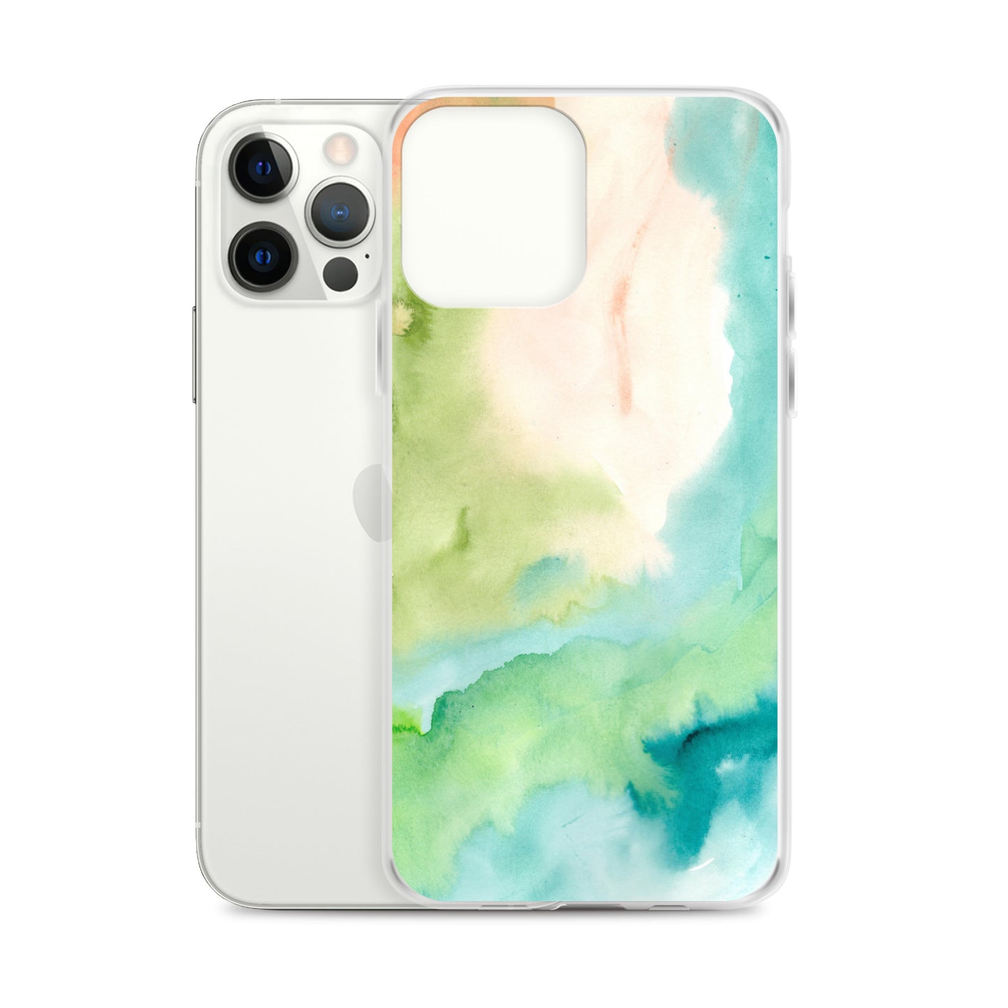Soft Green Clear Case for iPhone® - Aquamarine Design - Artistic Gifts for Women - Art by Artist Tania Herrera from Aquamarine Design Studio