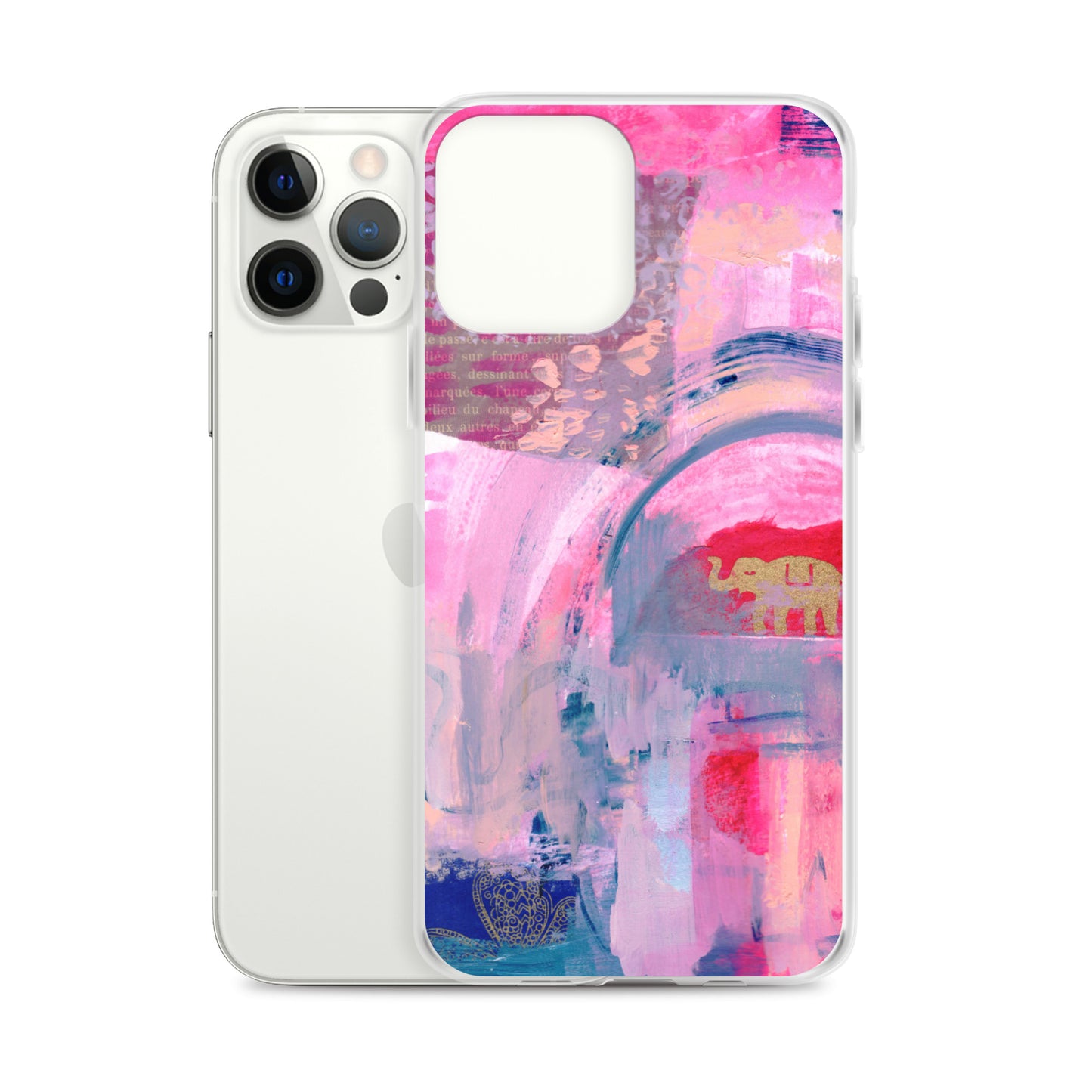 Collage Design Clear Case for iPhone® - Aquamarine Design - Artistic Gifts for Women - Art by Artist Tania Herrera from Aquamarine Design Studio