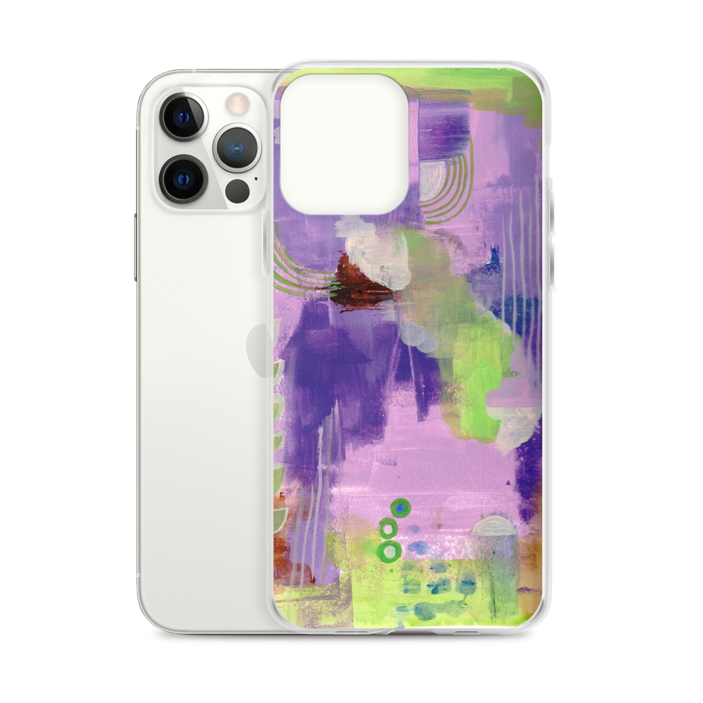 Purple Abstract I Clear Case for iPhone® - Aquamarine Design - Artistic Gifts for Women - Art by Artist Tania Herrera from Aquamarine Design Studio