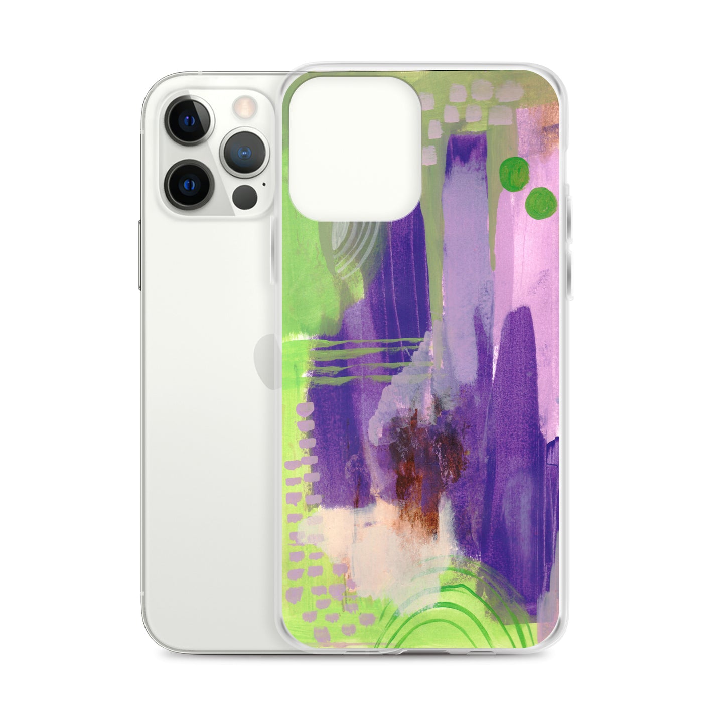 Purple Abstract II Clear Case for iPhone® - Aquamarine Design - Artistic Gifts for Women - Art by Artist Tania Herrera from Aquamarine Design Studio